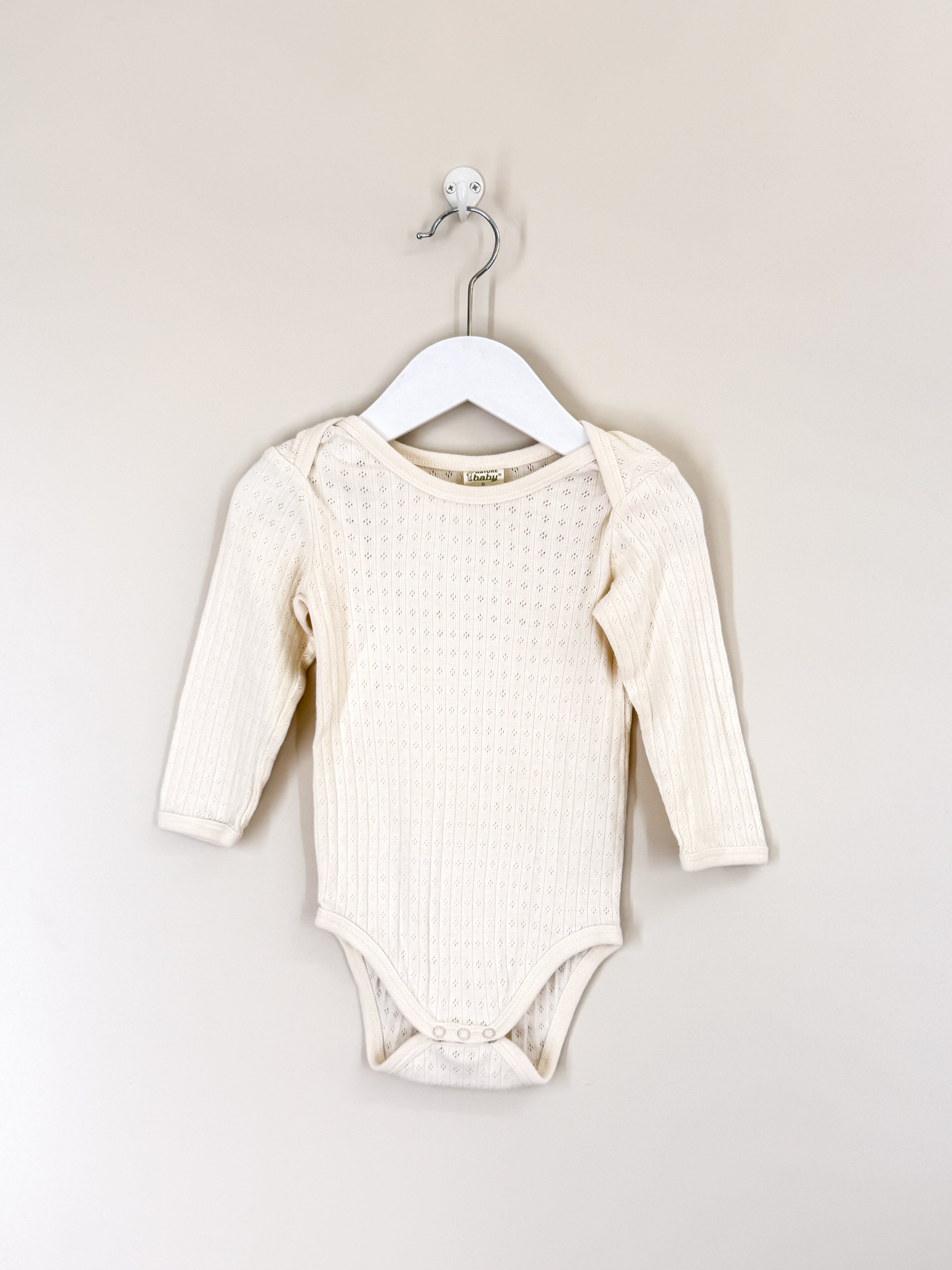 Nature Baby organic pointelle bodysuit (0-3m)