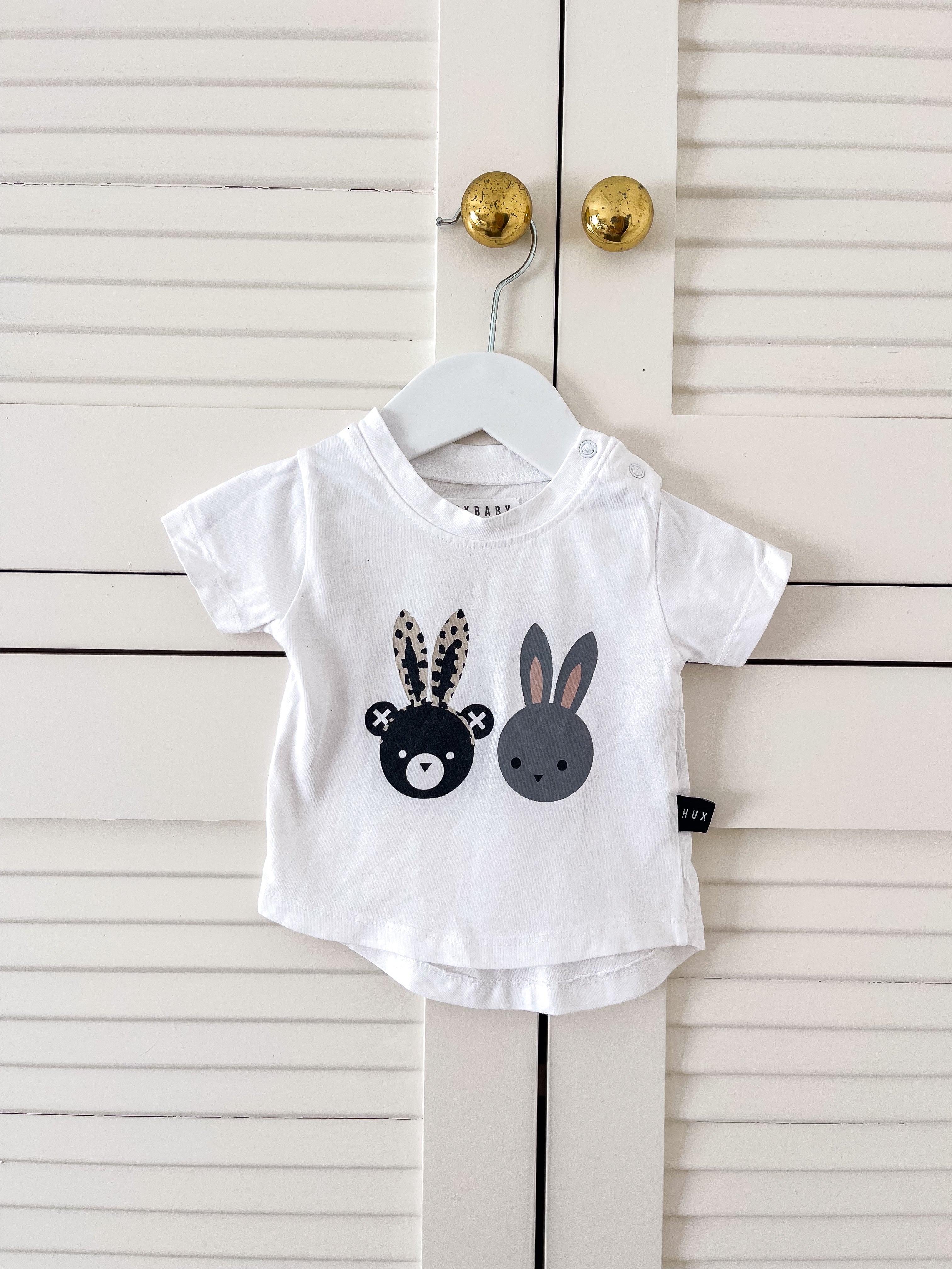 Hux organic bunny friends tee (0-3m)