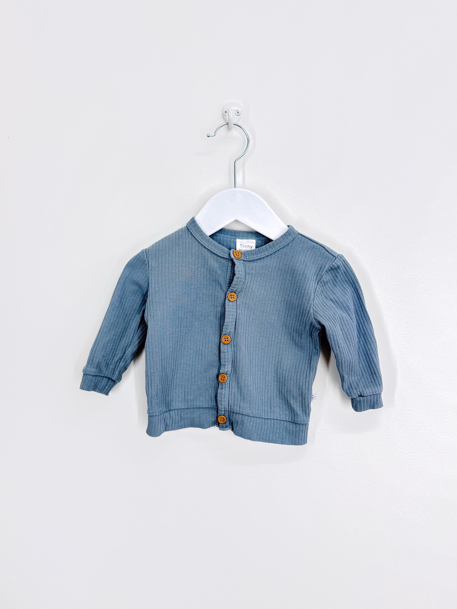 Teeny Weeny rib cotton cardigan (3-6m)