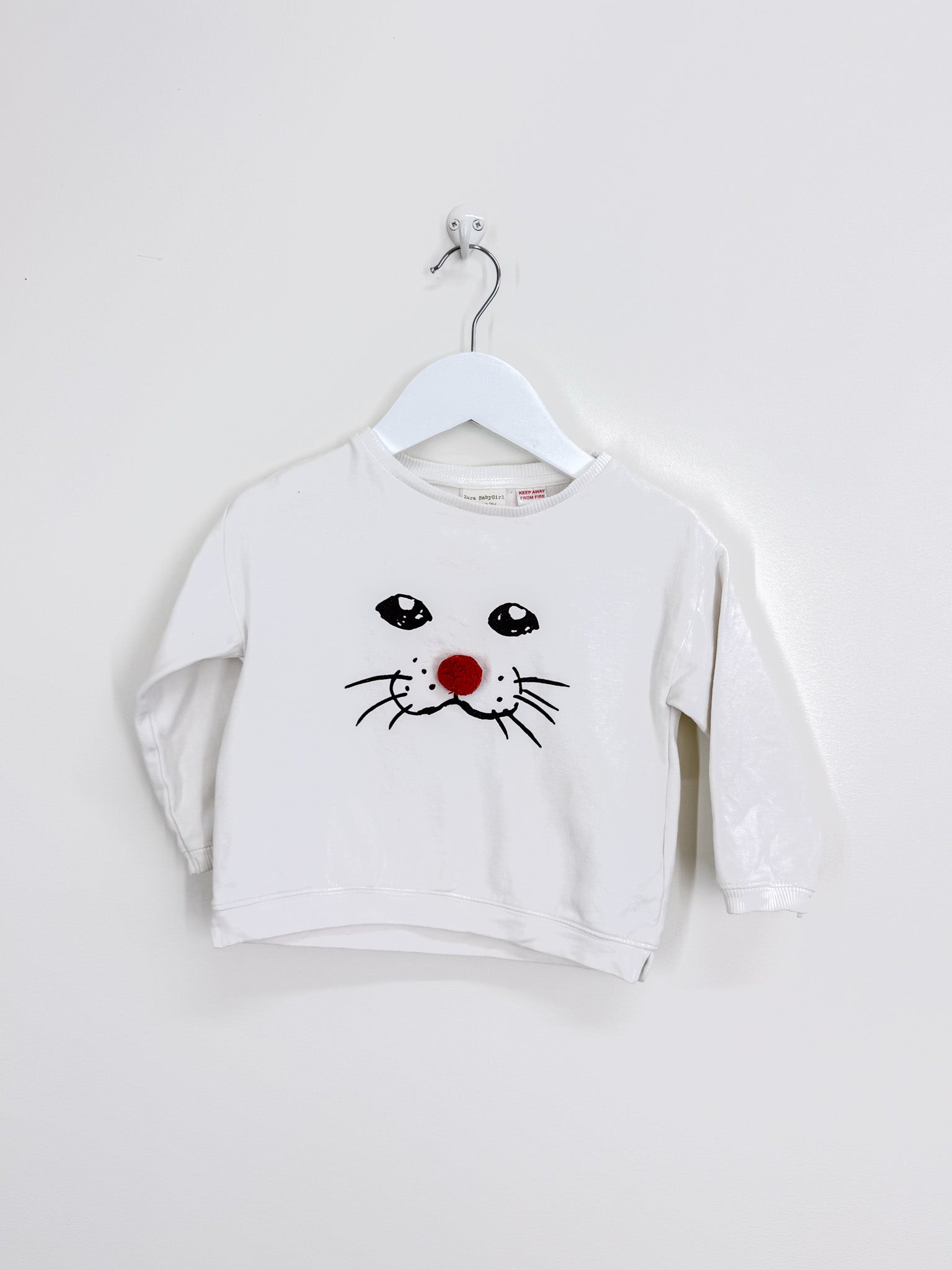 Zara bunny sweatshirt (18-24m)