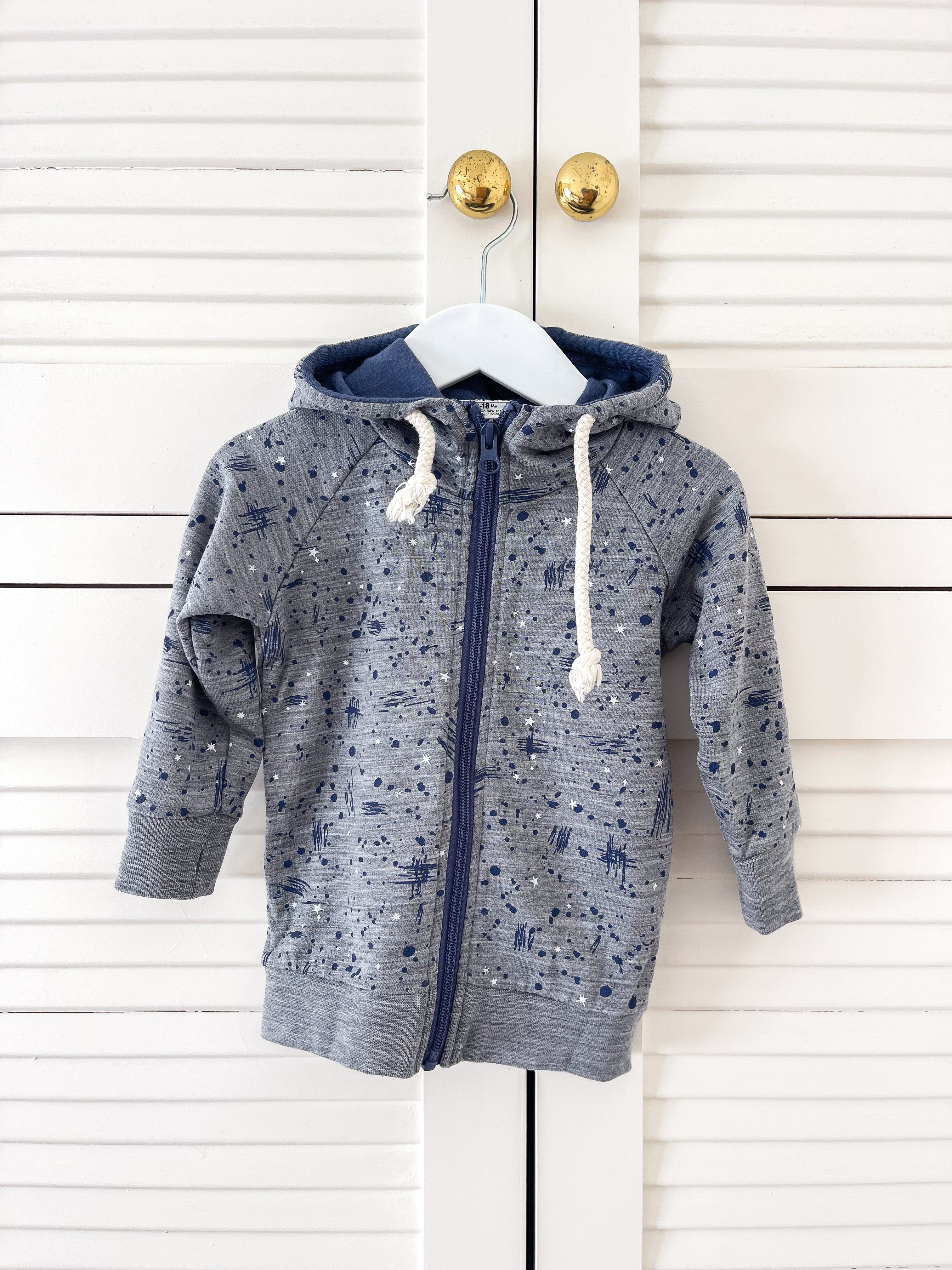 Little Flock Of Horrors merino nixon hoodie (18-24m)