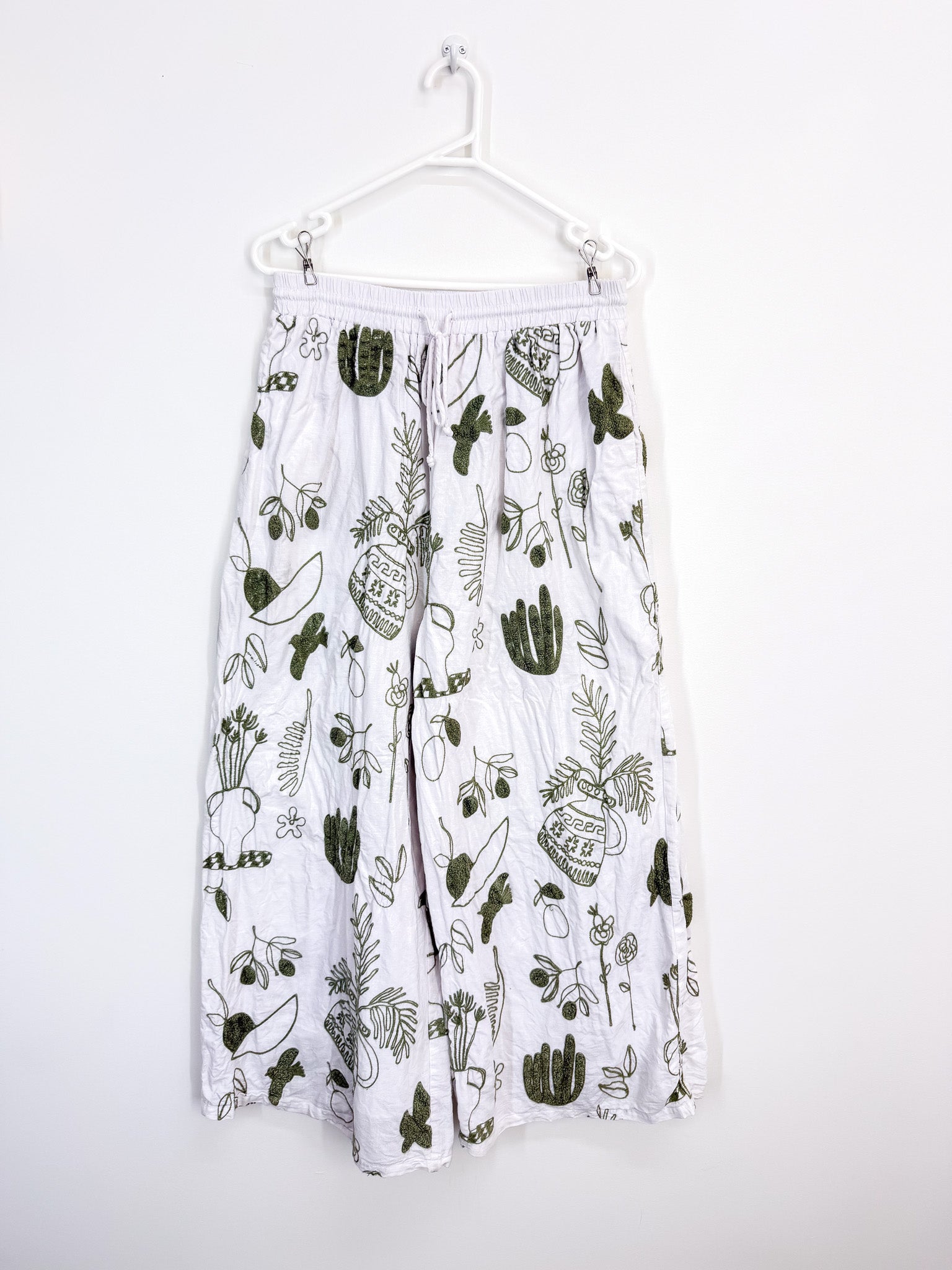 The Lullaby Club linen blend lacey pants - verano (12-14)