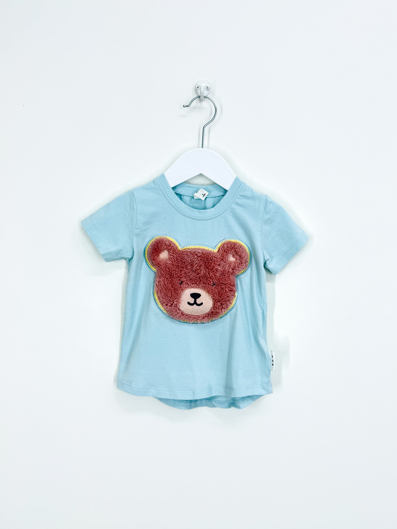 Hux organic rainbow fur bear tee (18-24m)
