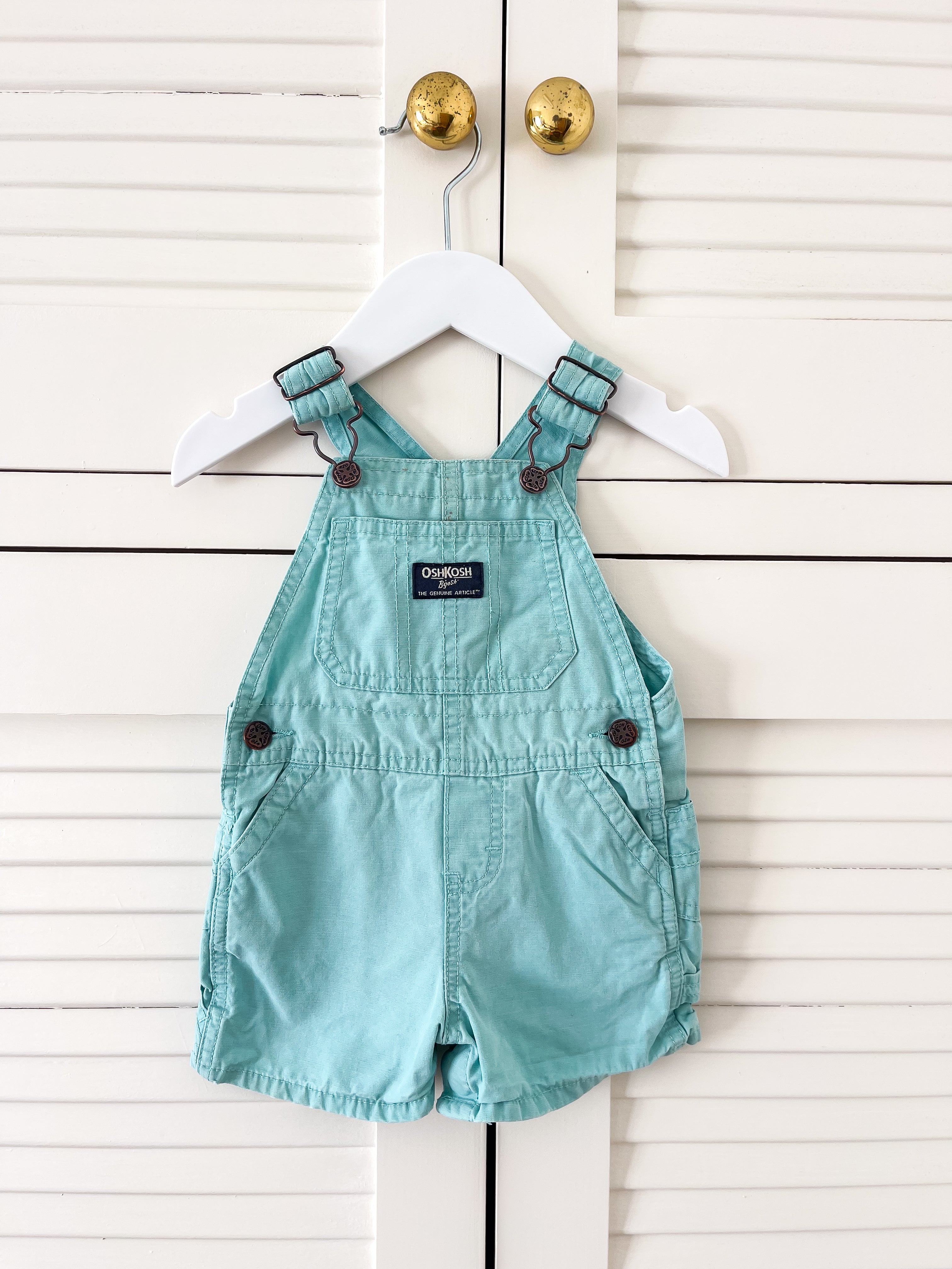 OshKosh mint overalls (6-9m)