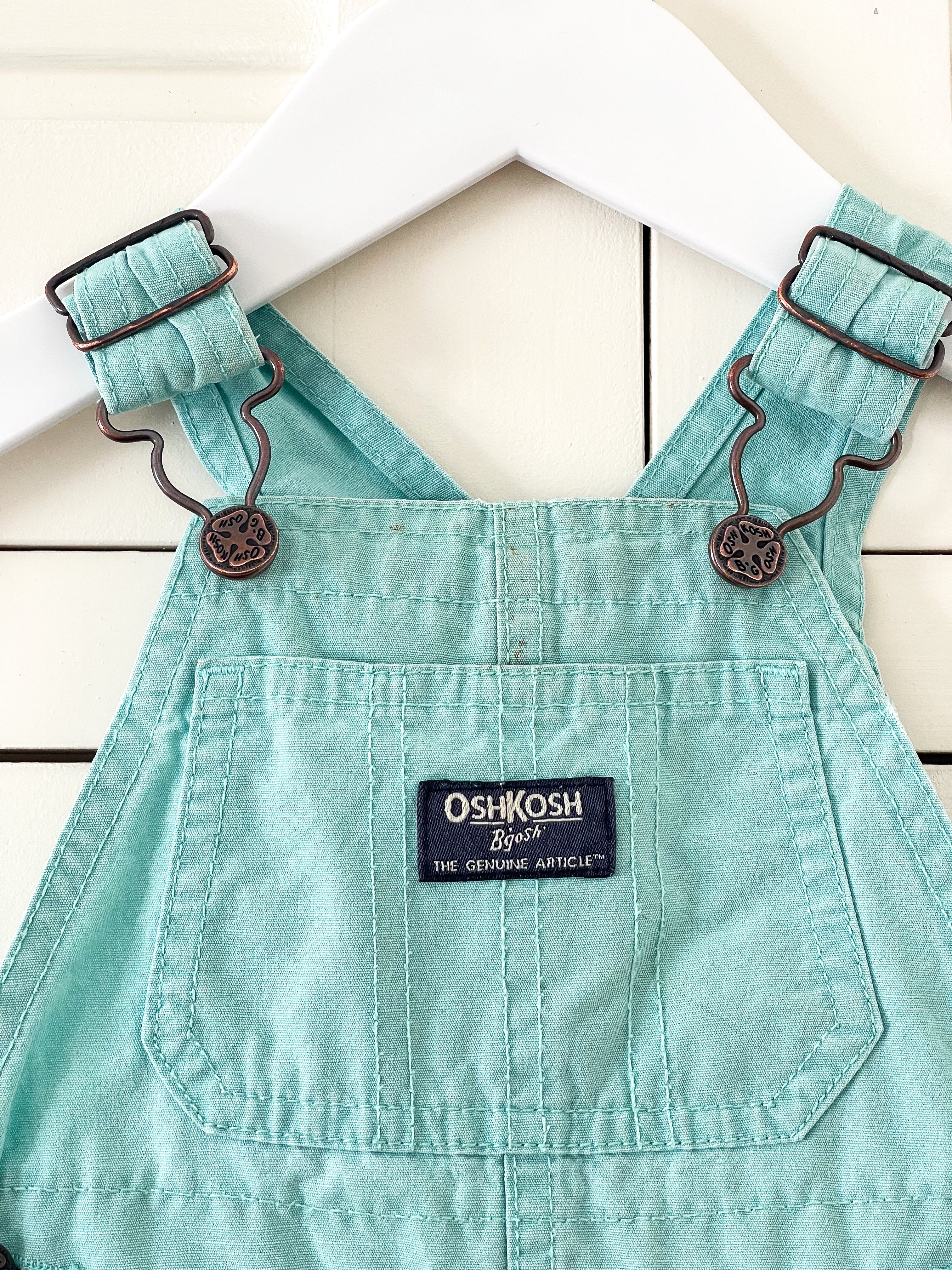 OshKosh mint overalls (6-9m)