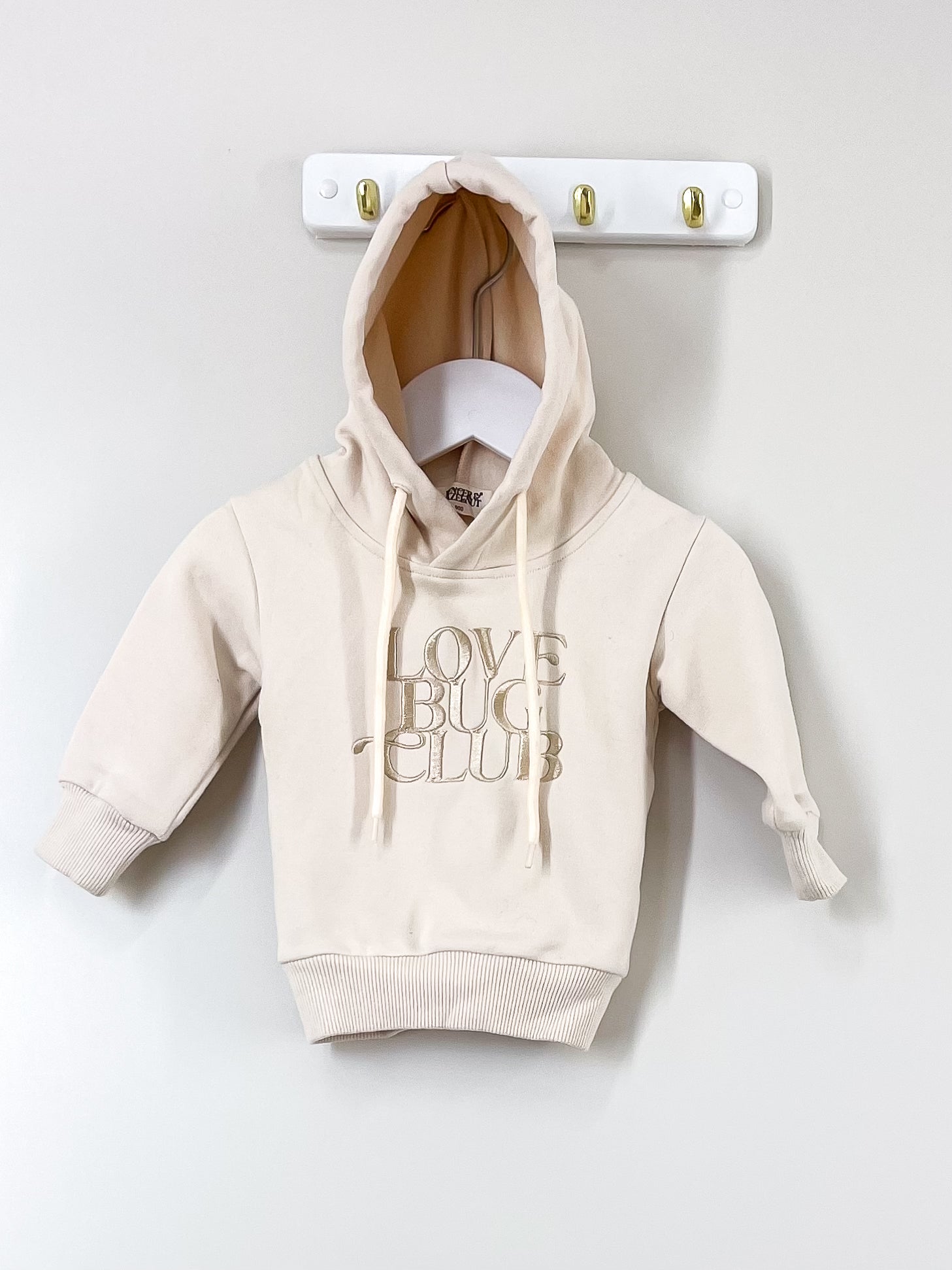 Bencer & Hazelnut love bug club hoodie (0-3m)