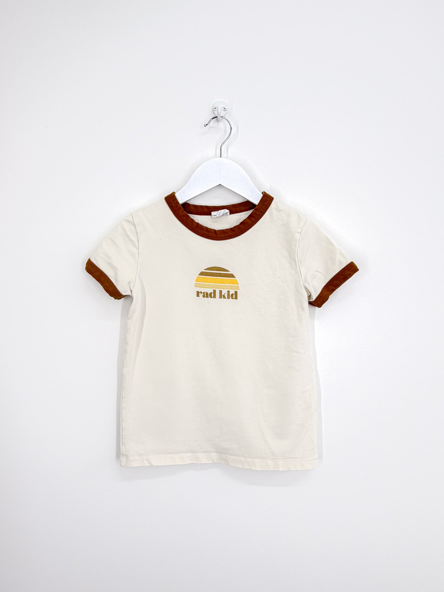 Banabae organic rad kid classic retro ringer tee (6y)