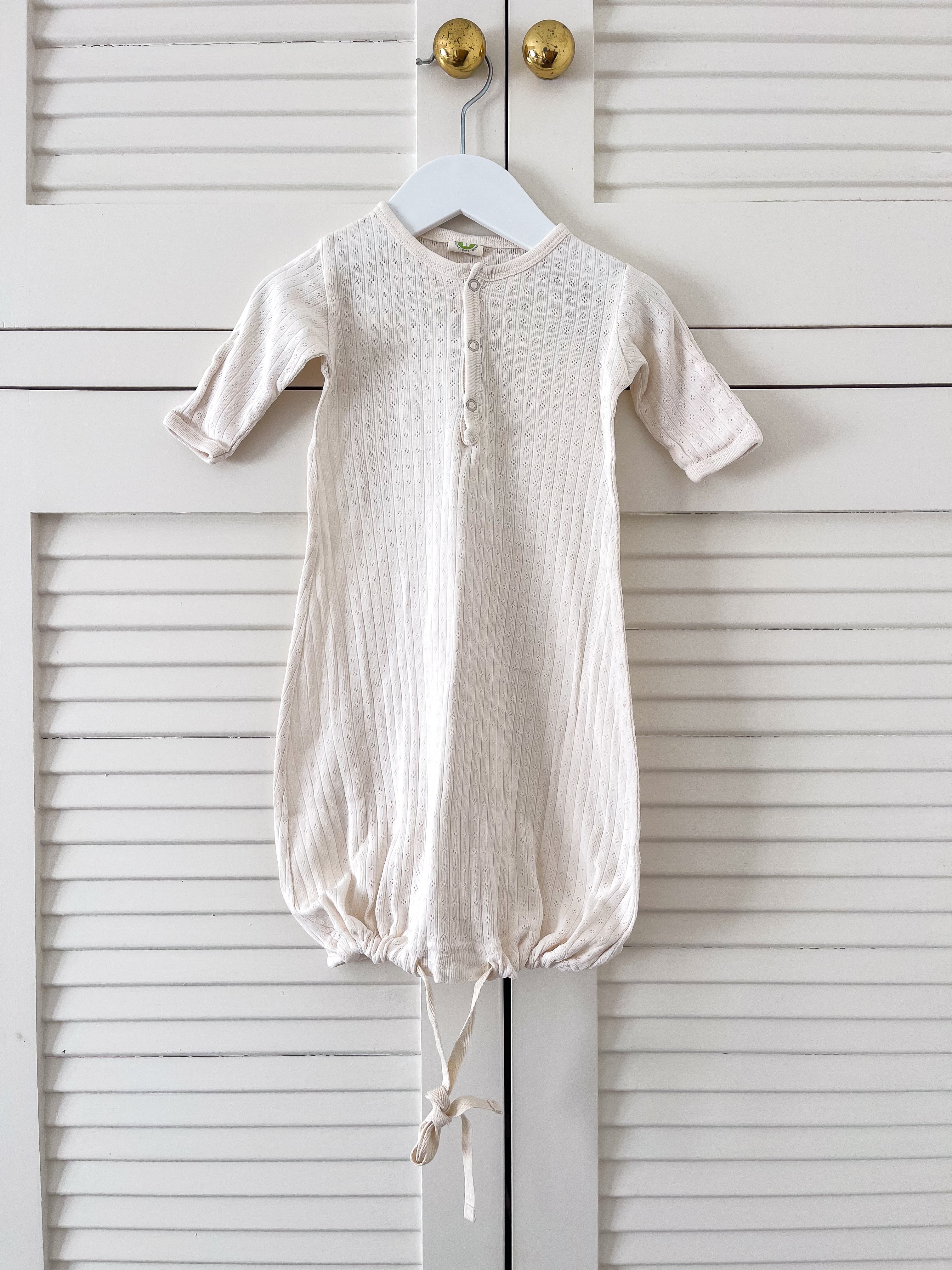 Nature Baby organic pointelle sleep gown (newborn)