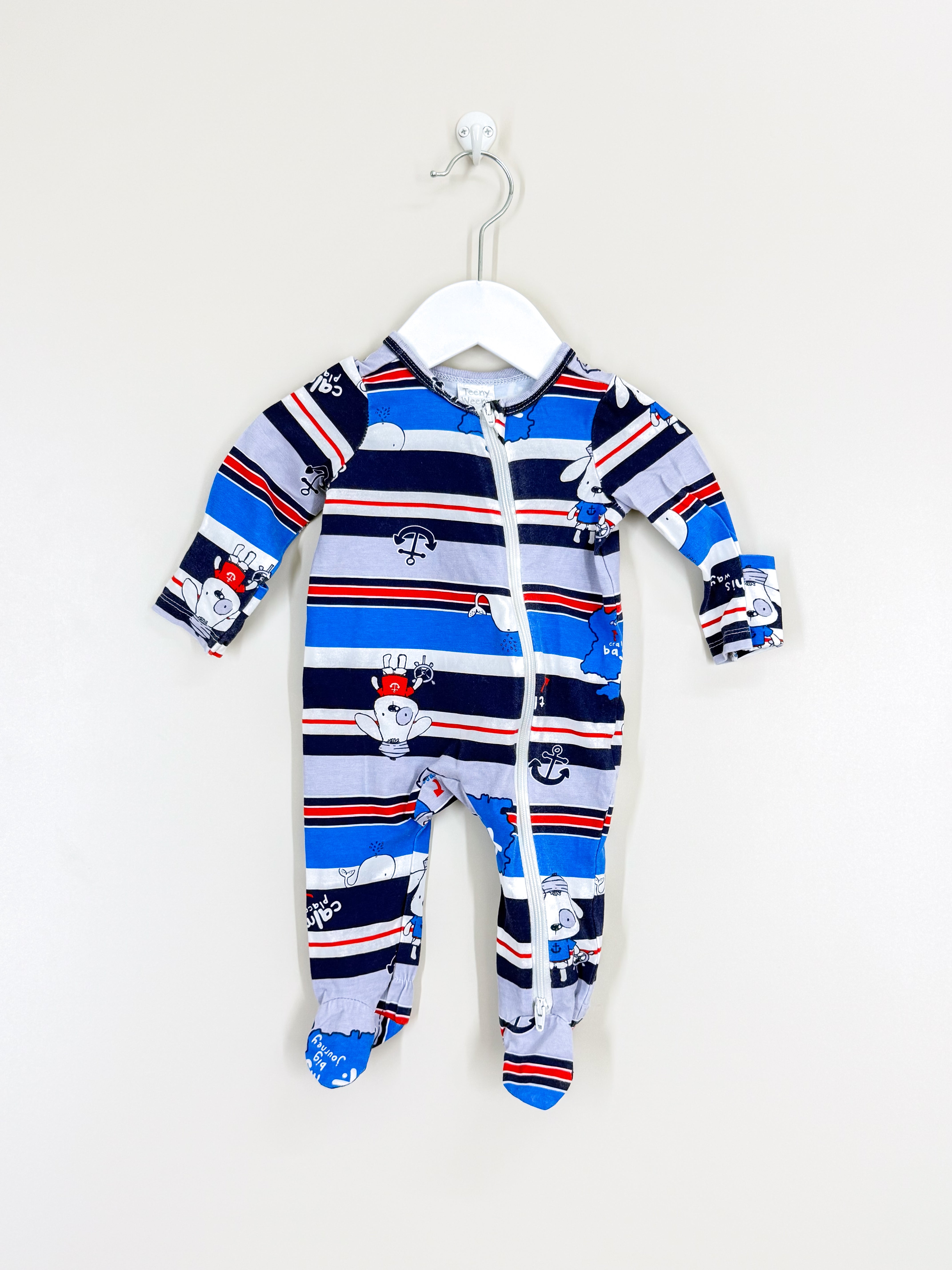 Teeny Weeny sailor zipsuit (newborn)