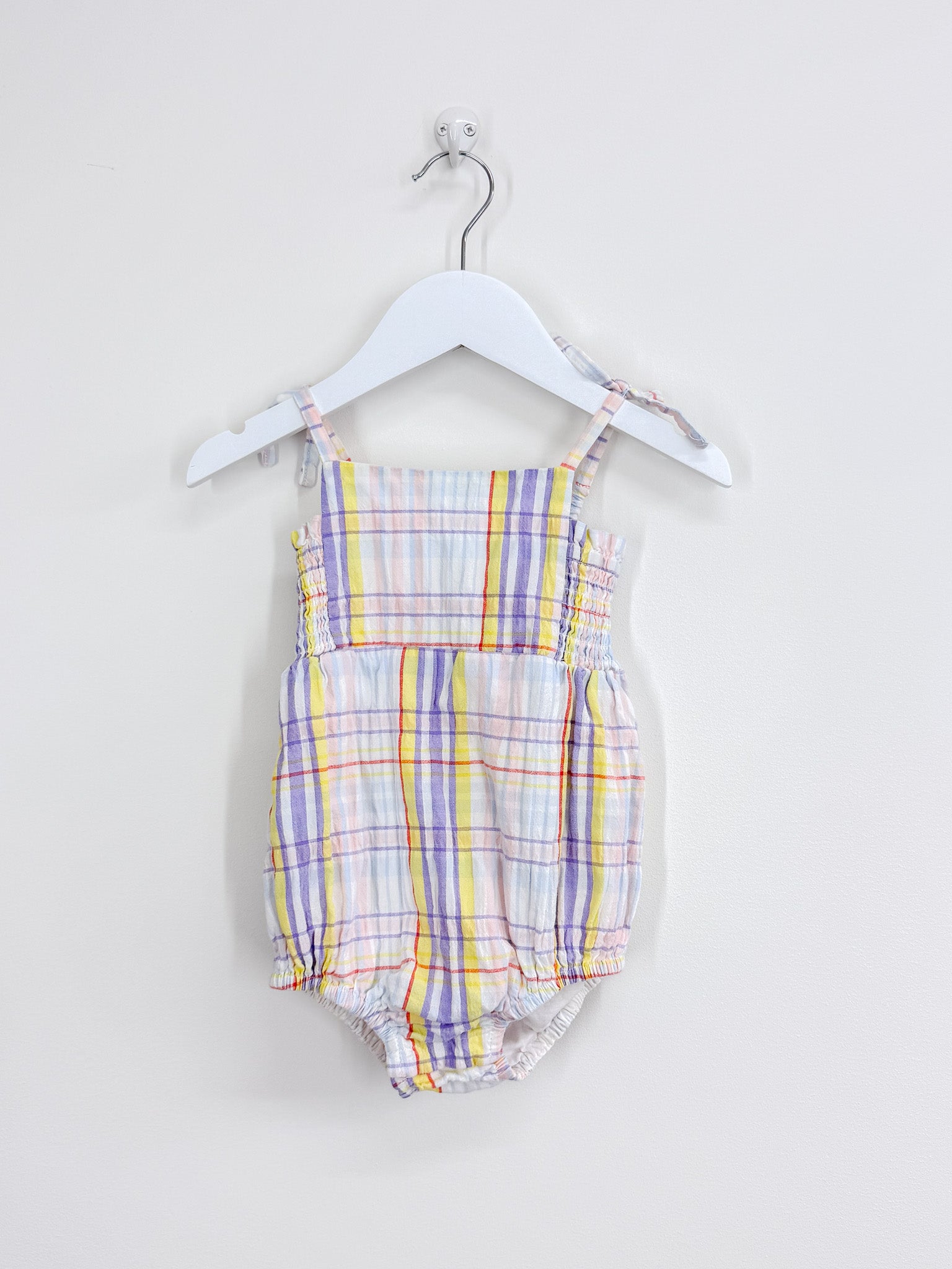 Seed pastel plaid sunsuit (6-12m)