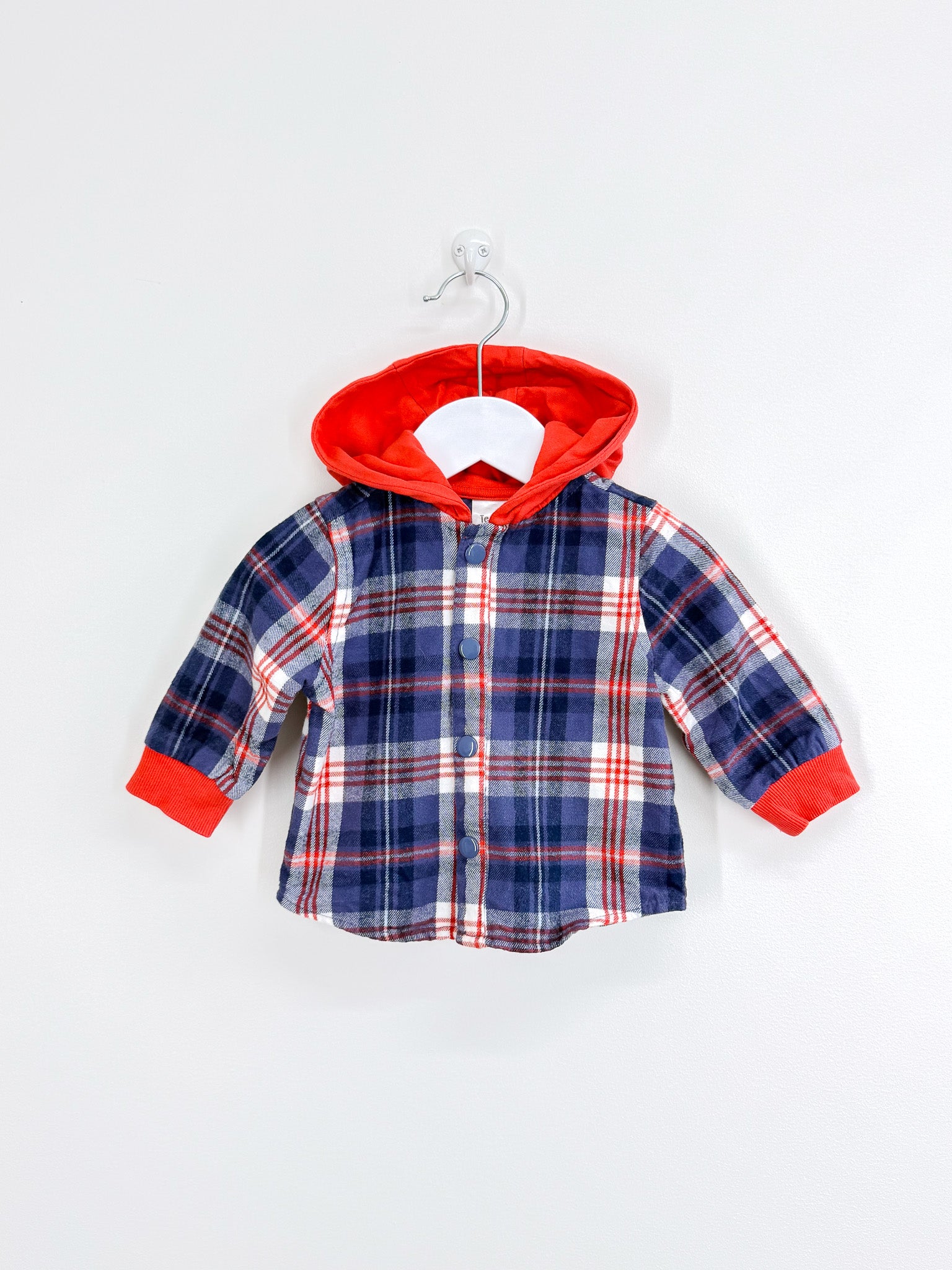 Teeny Weeny flannel plaid shacket (3-6m)