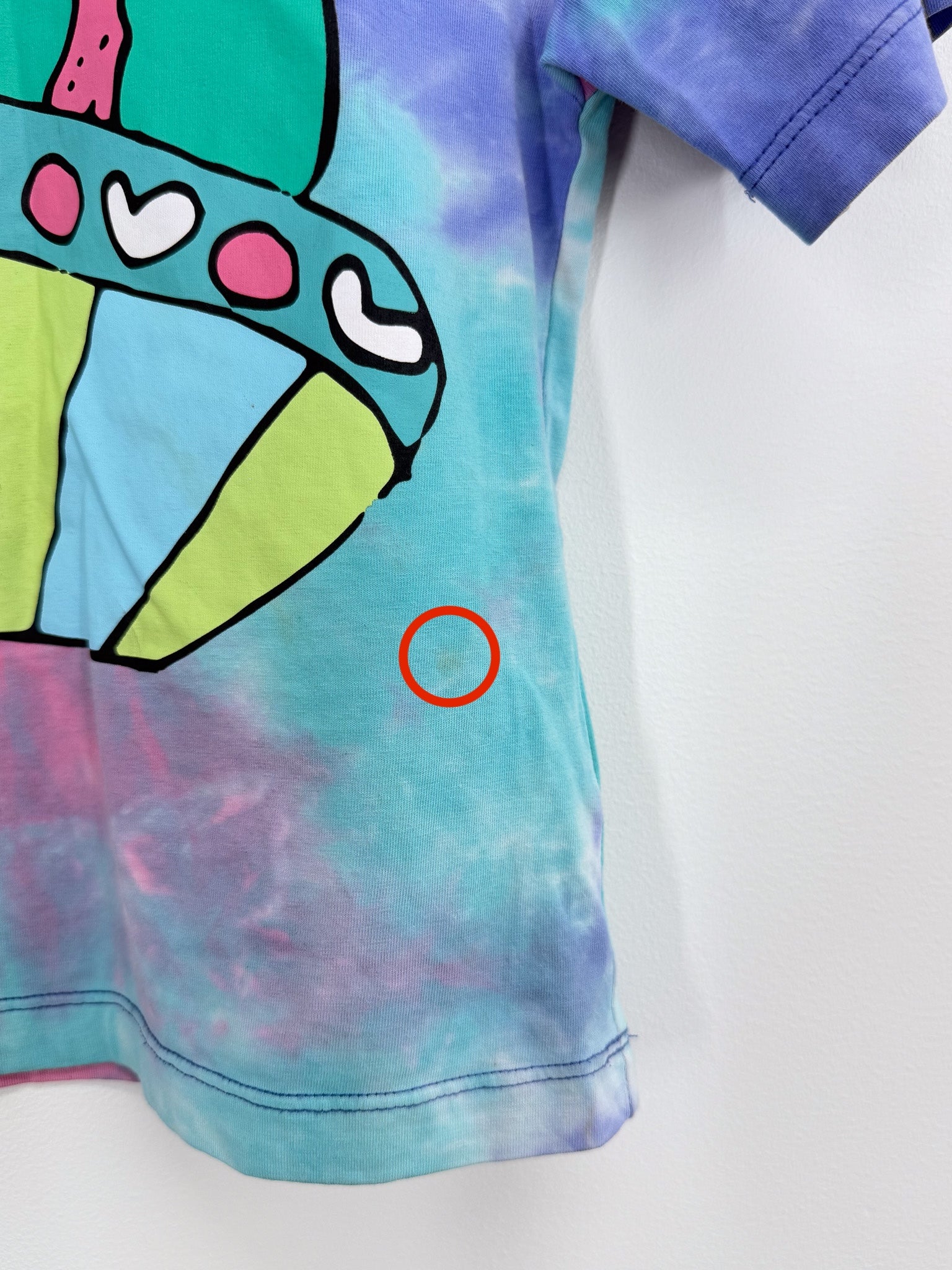Dangerkids tie dye alien tee (4y)
