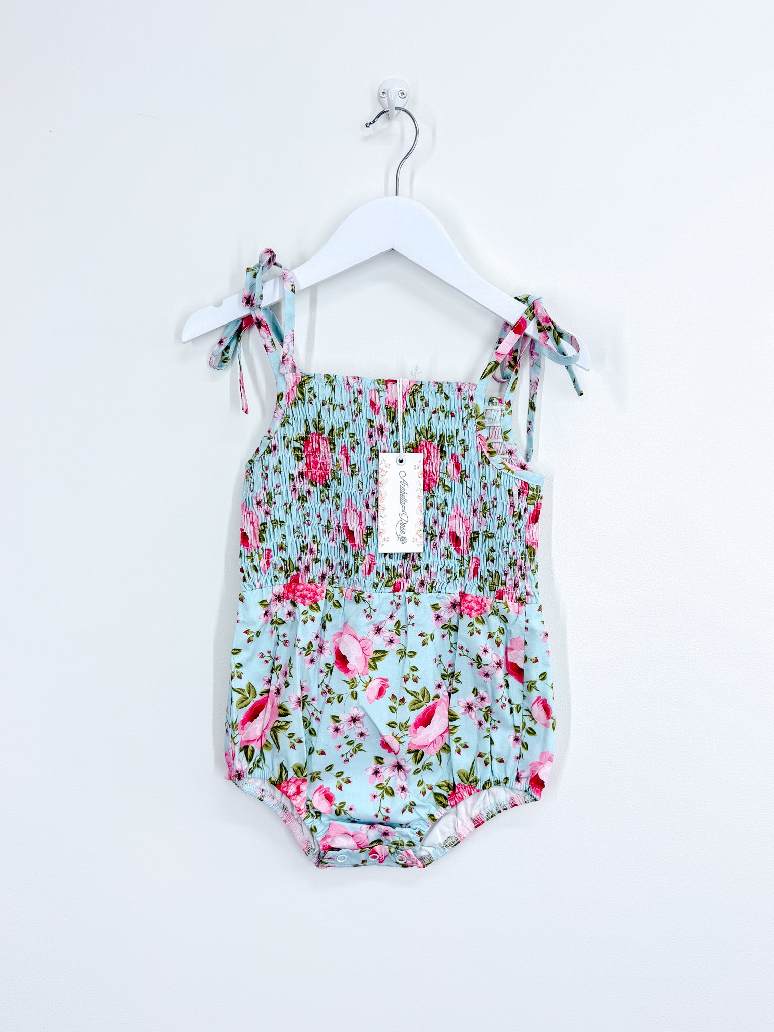 BNWT Arabella & Rose floral shirred romper (3y)