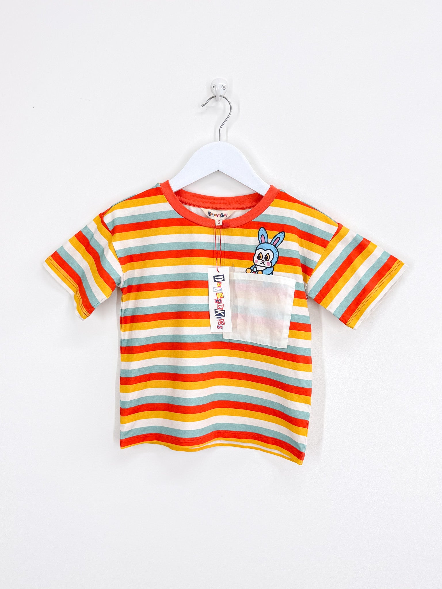 BNWT Dangerkids bunny pocket tee (5y)