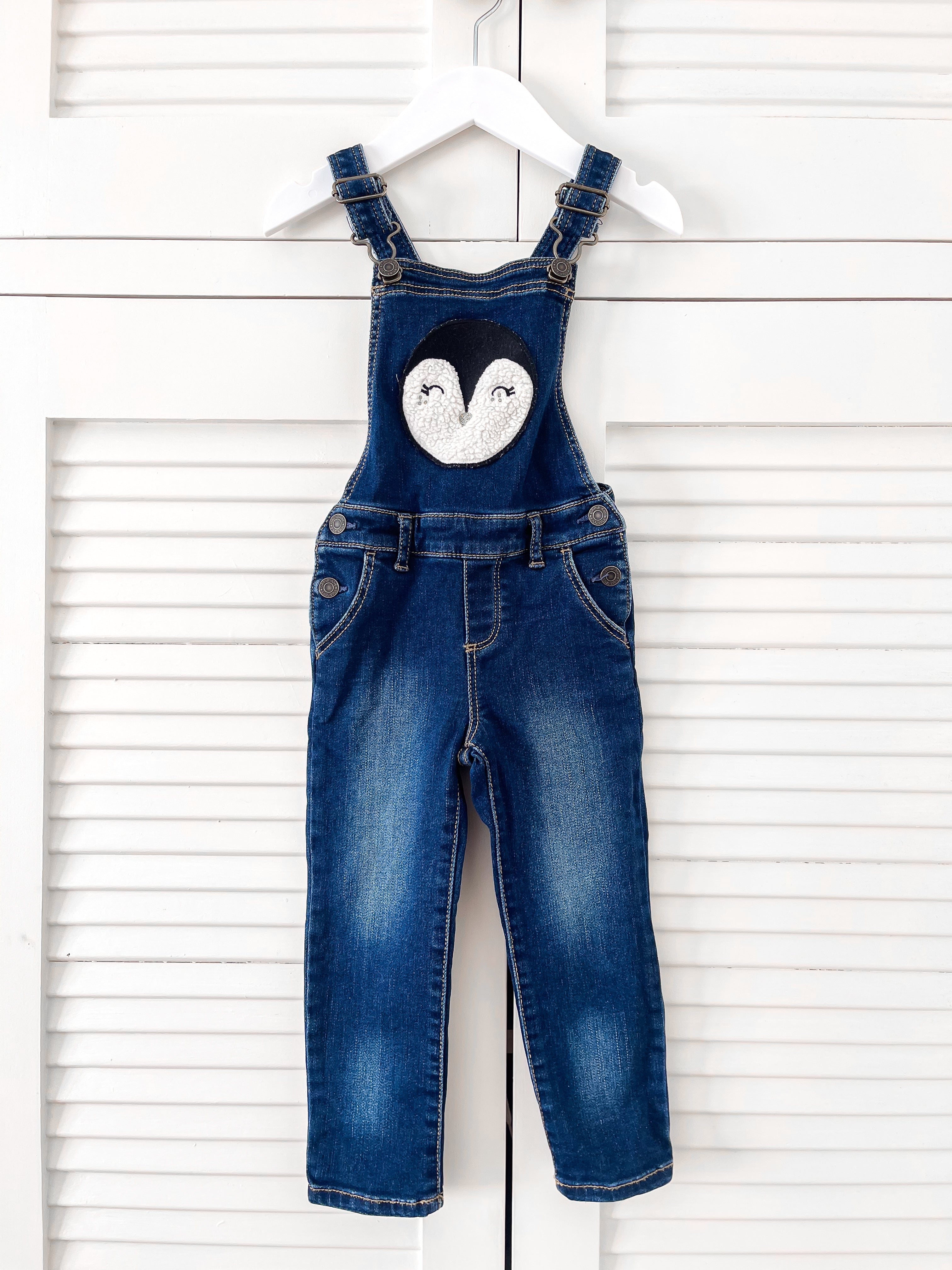 Gap penguin denim overalls (3y)