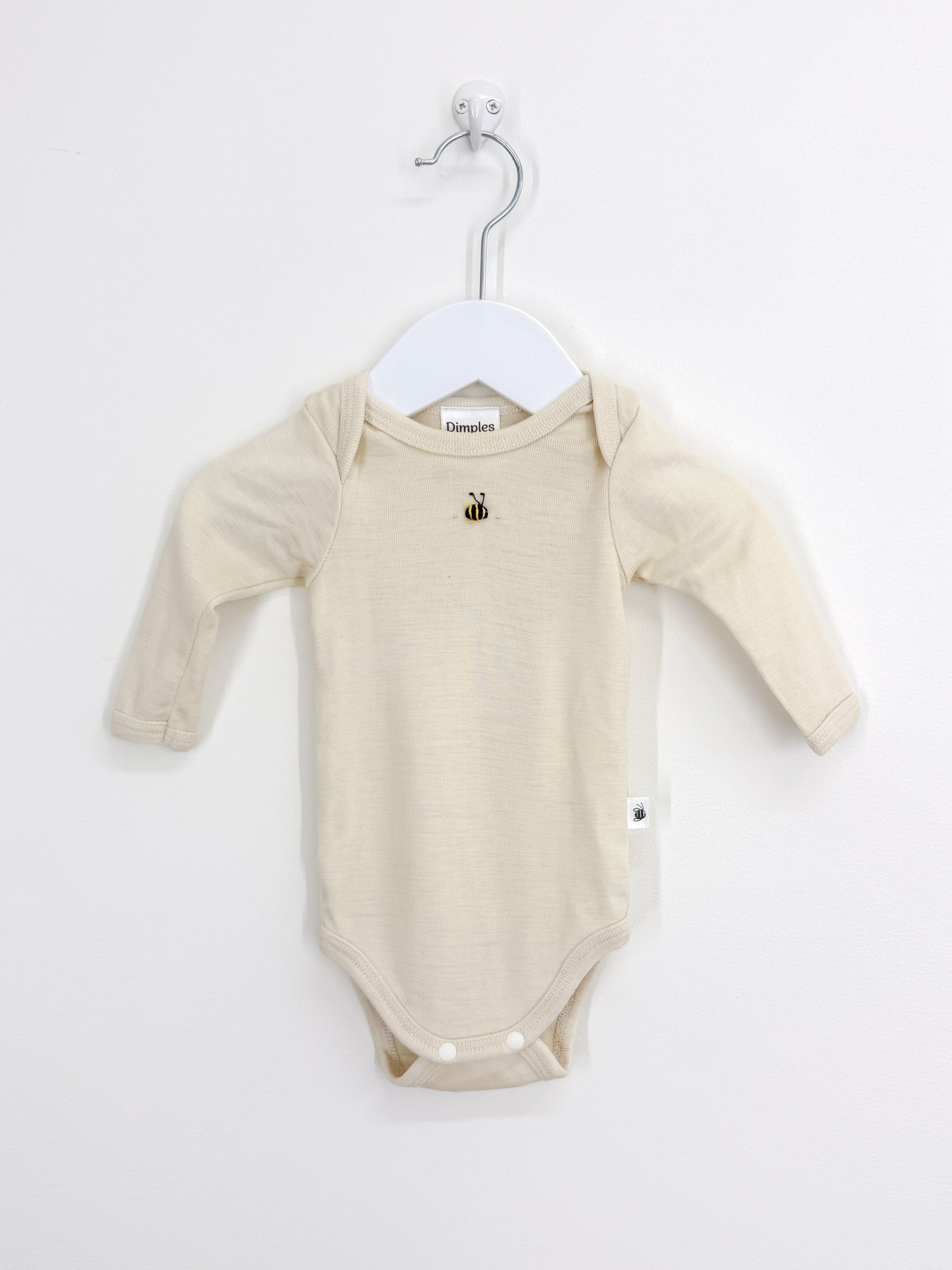 Dimples merino bodysuit (nb-3m)