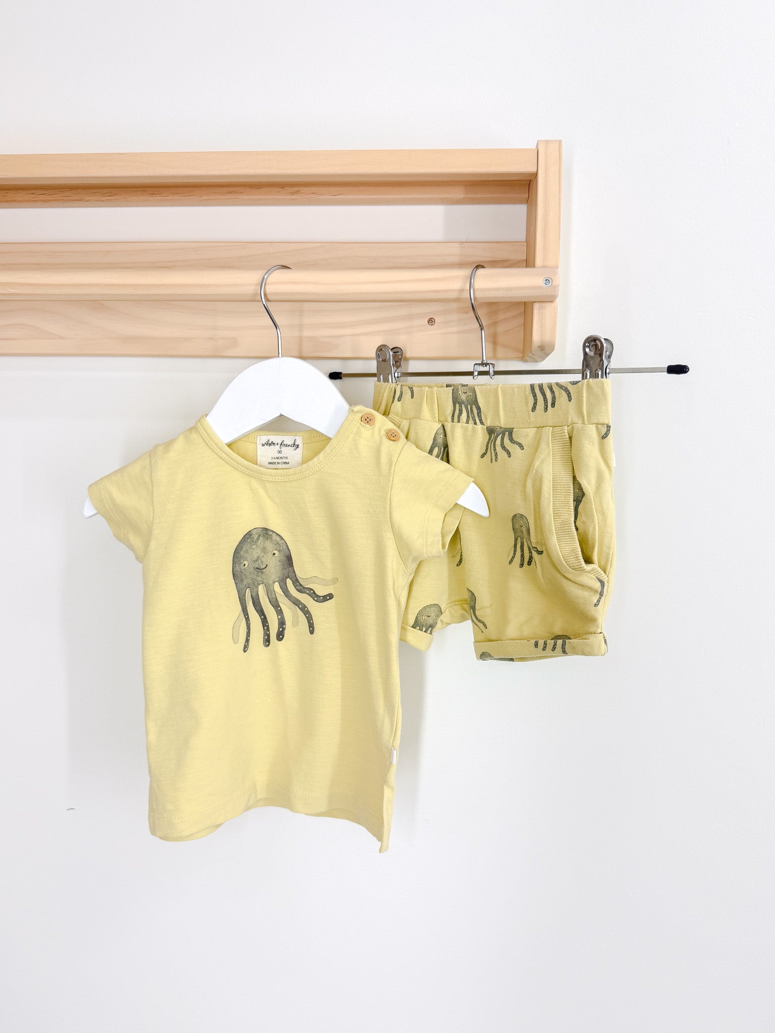 Wilson & Frenchy organic set - ollie octopus (3-6m)