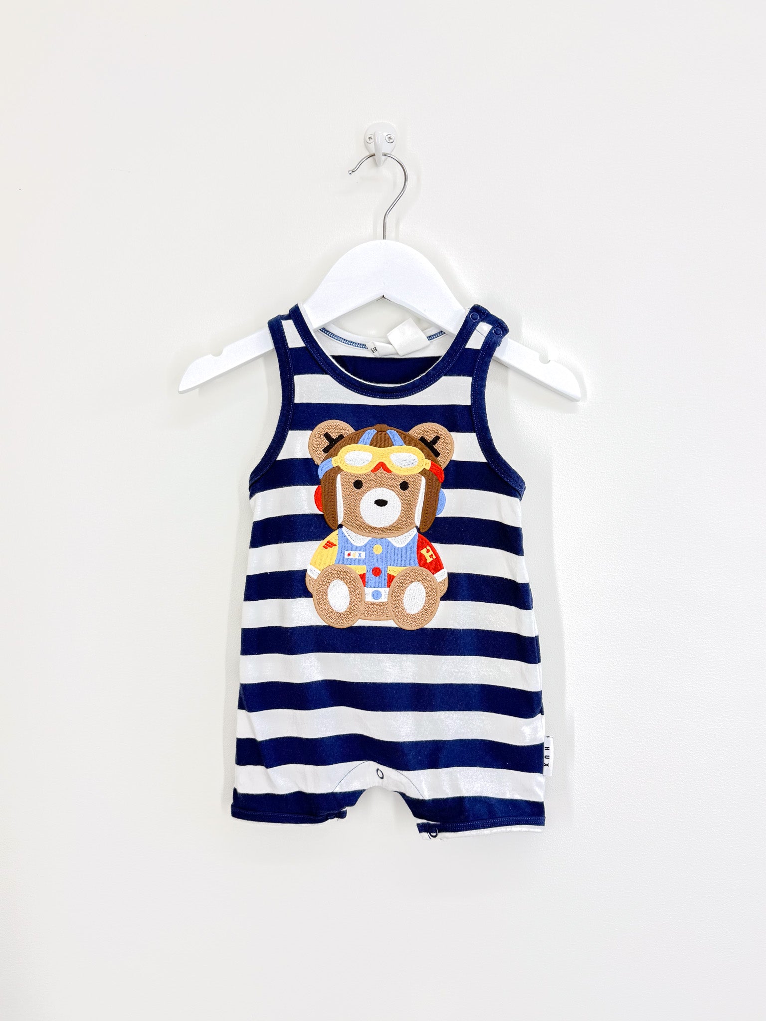 Hux organic pilot romper (3-6m)