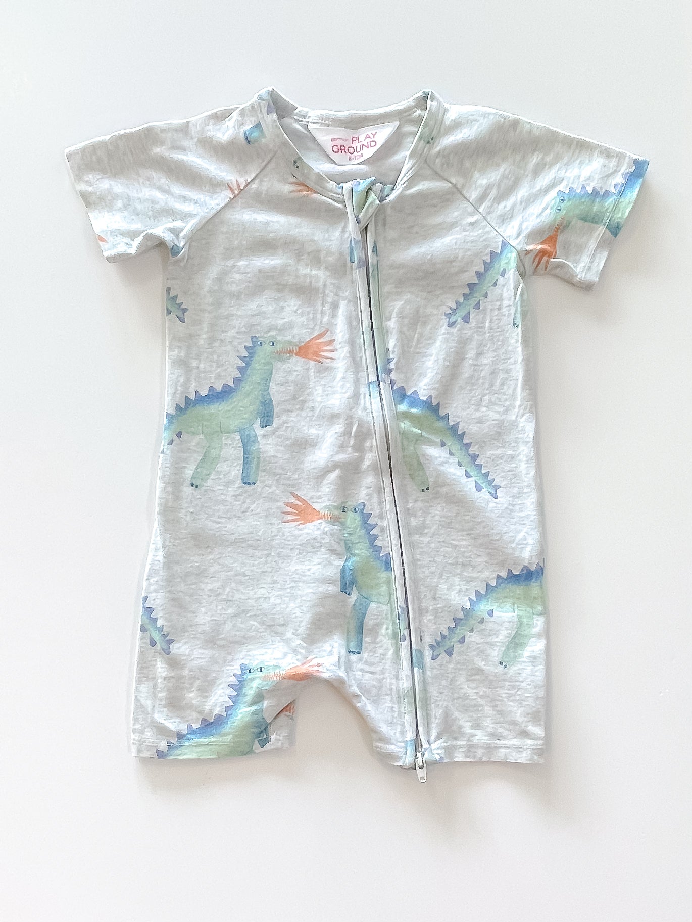 Gorman organic dino romper (6-12m)