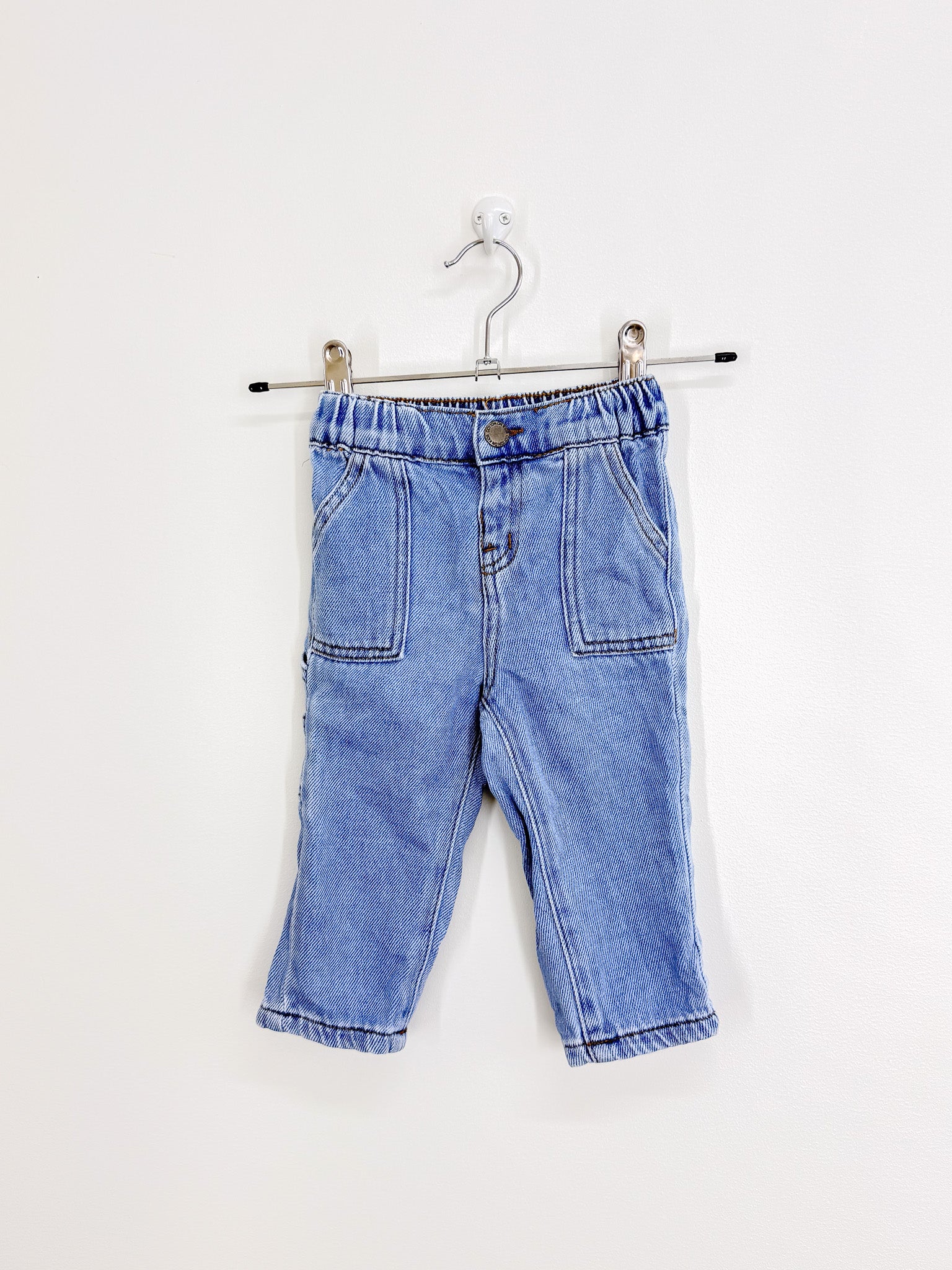 Cotton On Kids denim pull up jeans (6-12m)