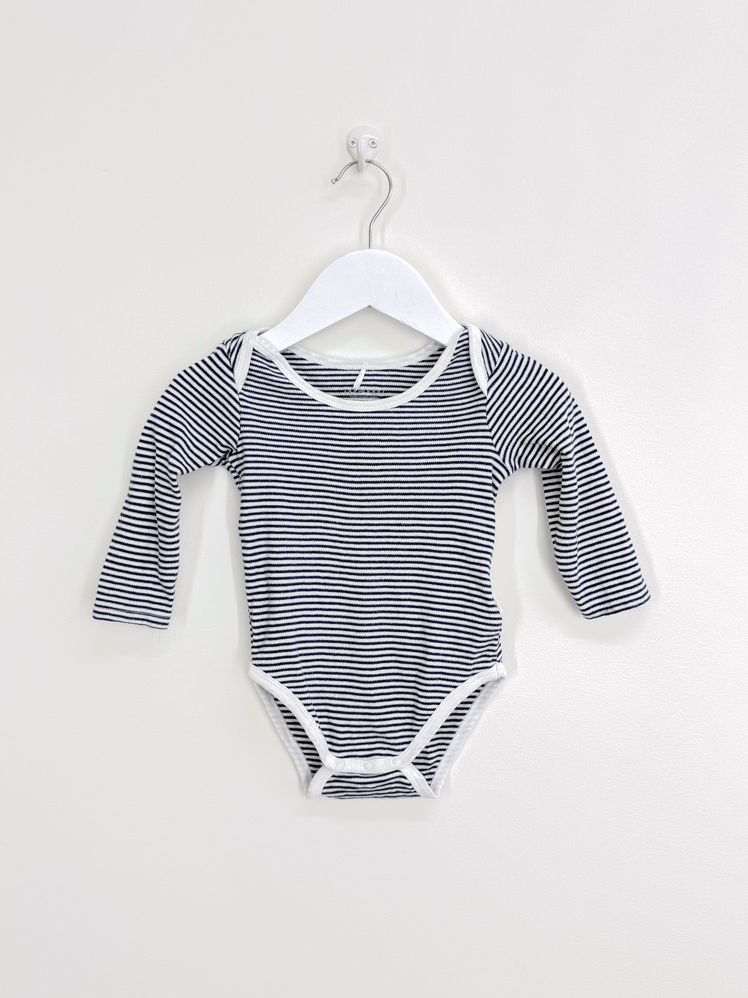 Purebaby organic bodysuit - stripe (6-12m)