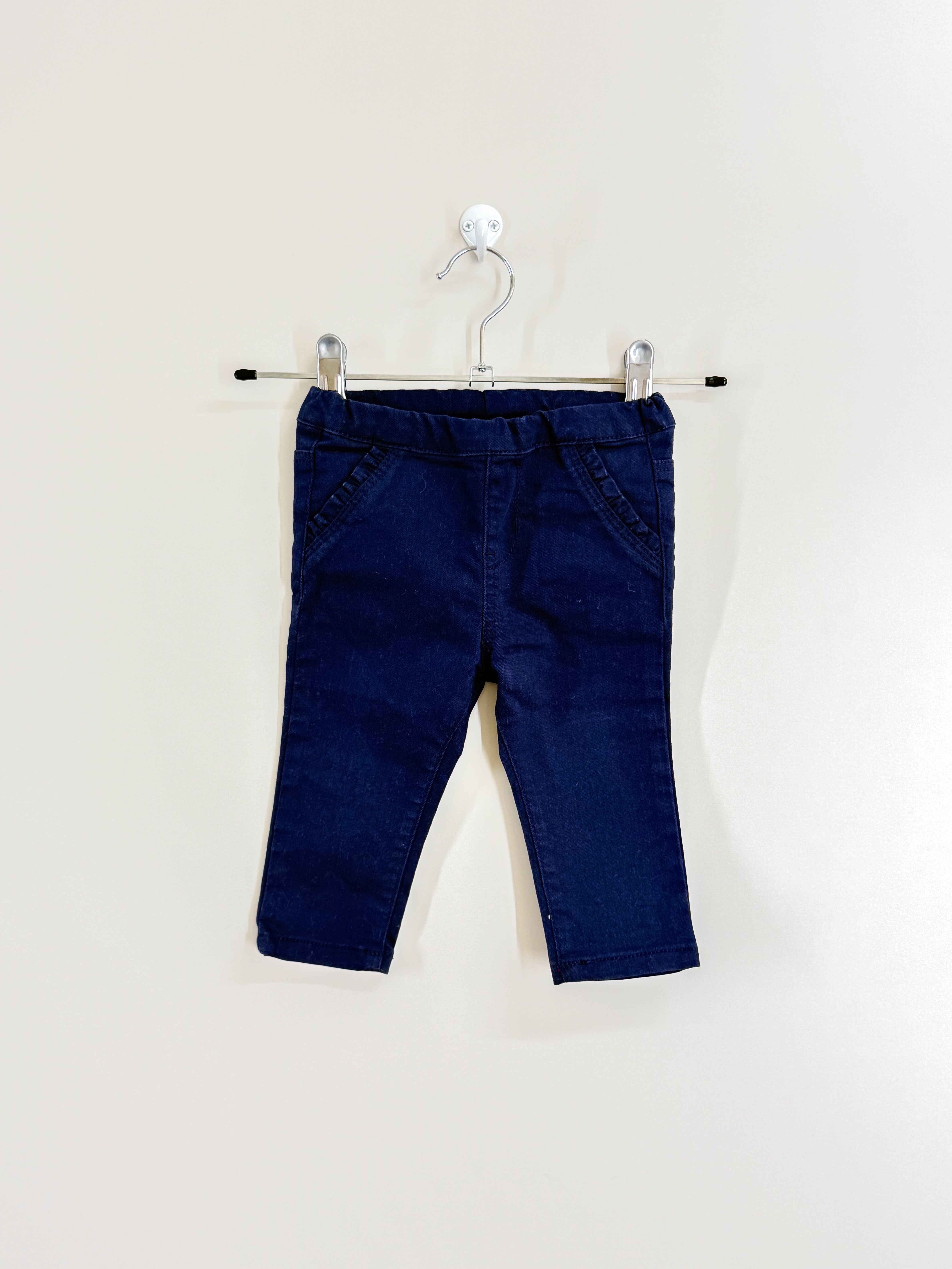 H&M navy jeggings (3-6m)