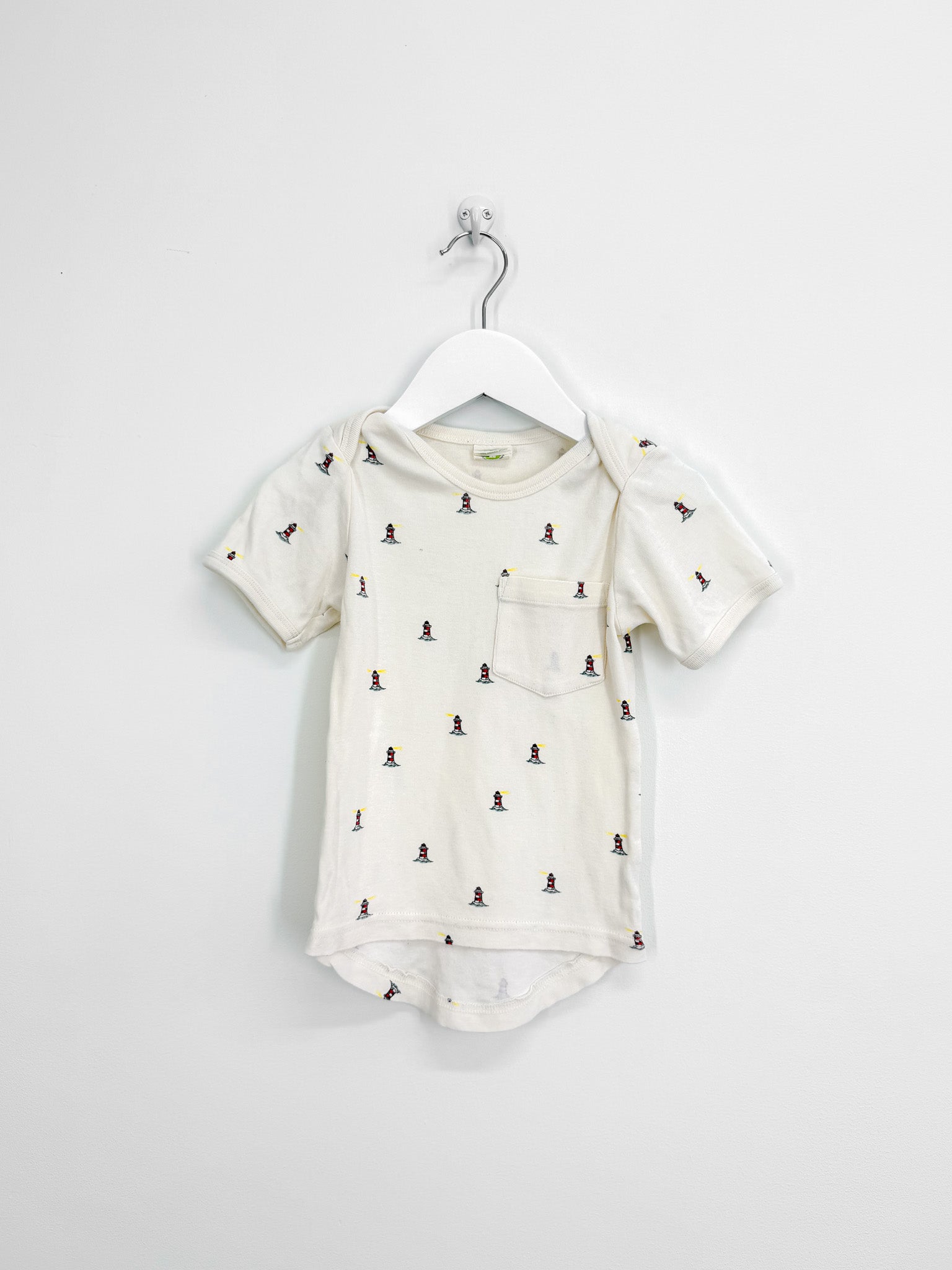 Nature Baby organic pocket tee - lighthouse (2y)