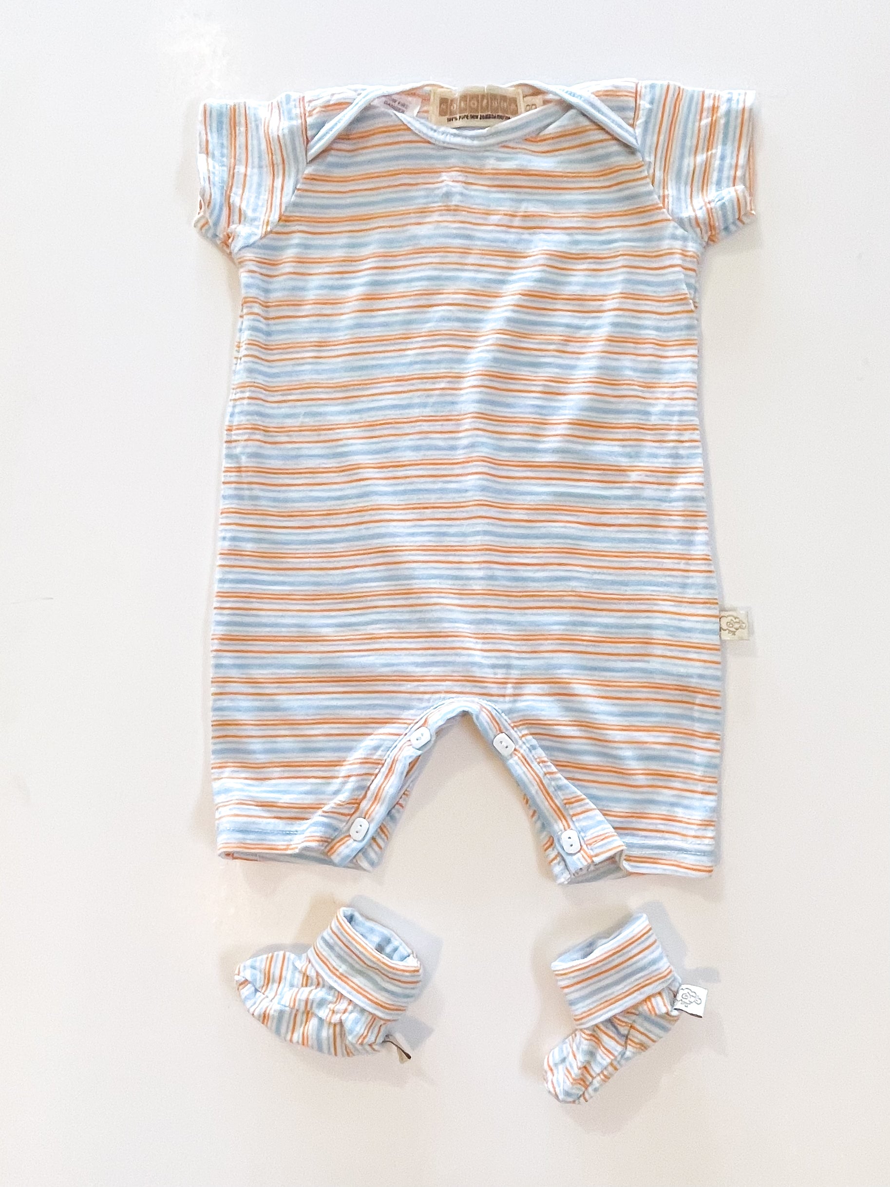 Mokopuna merino romper + booties (3-6m)