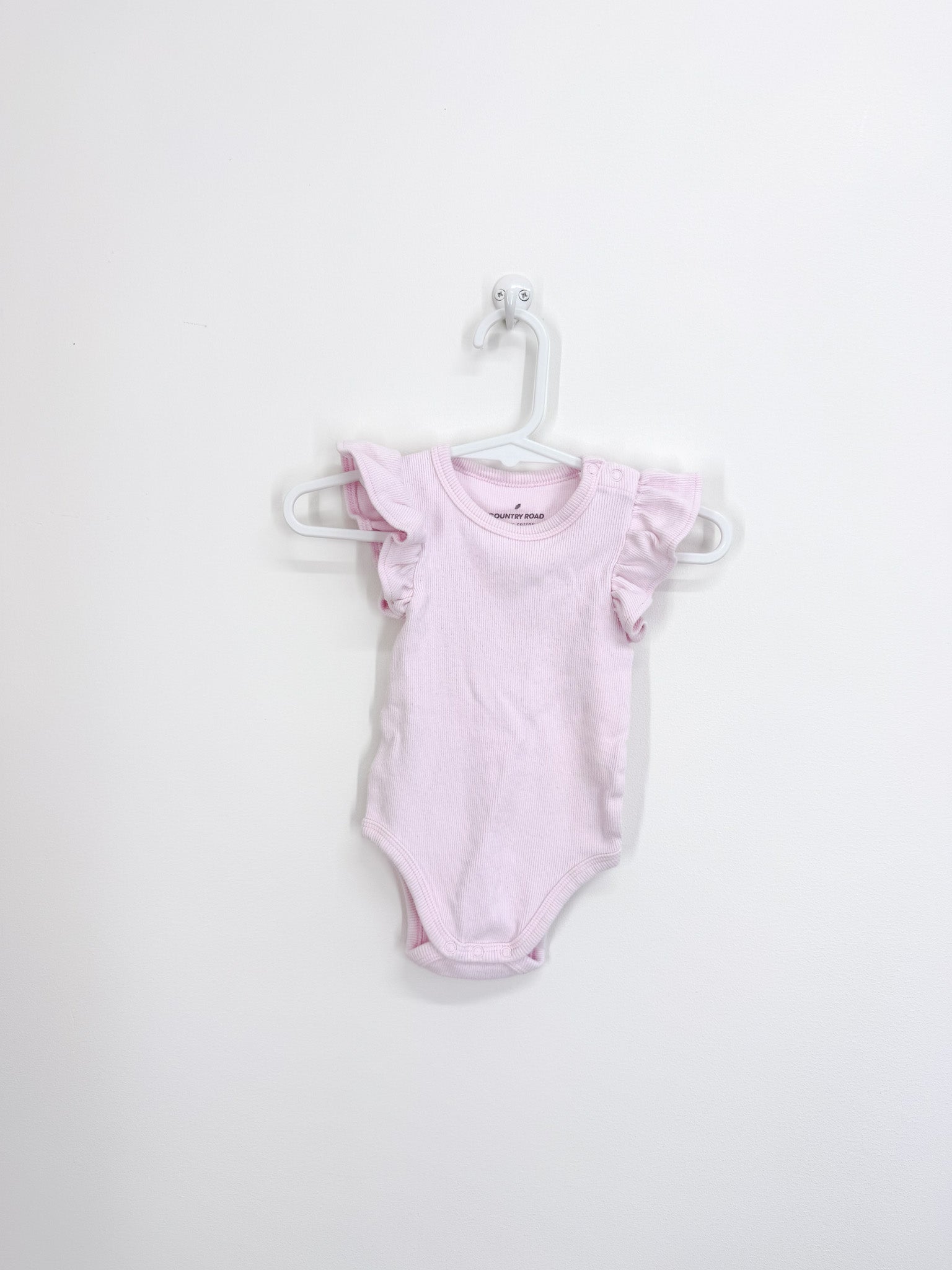 Country Road organic rib flutter bodysuit (3-6m) - DEAD STOCK