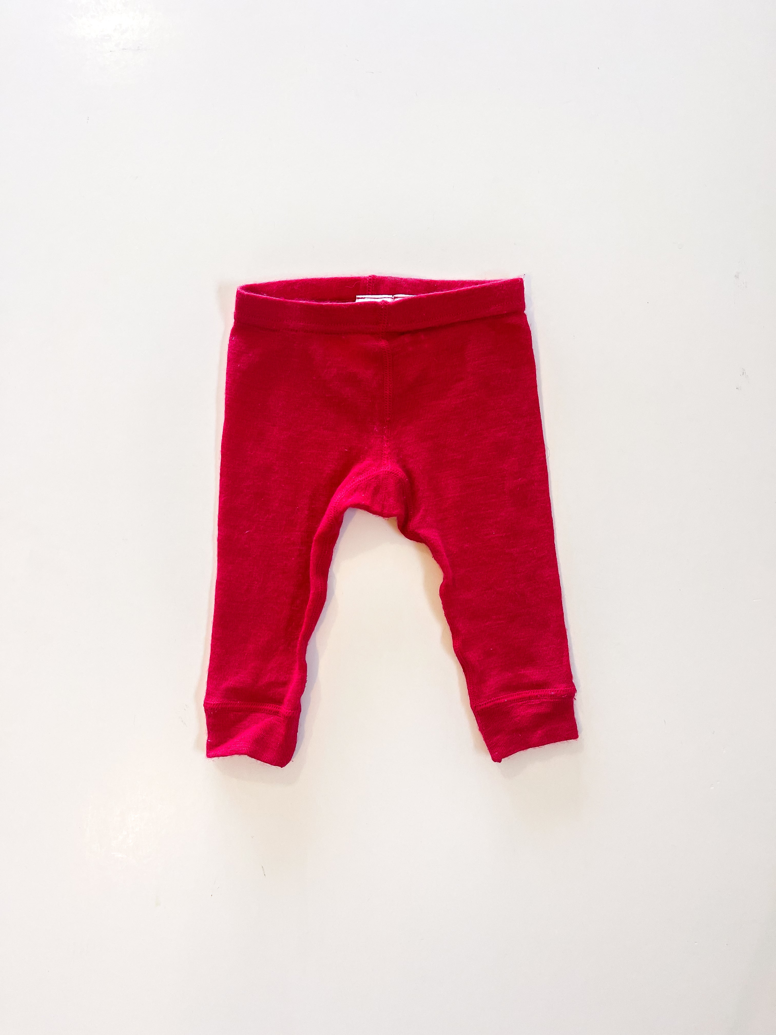 Teeny Weeny merino leggings - hot pink (0-3m)