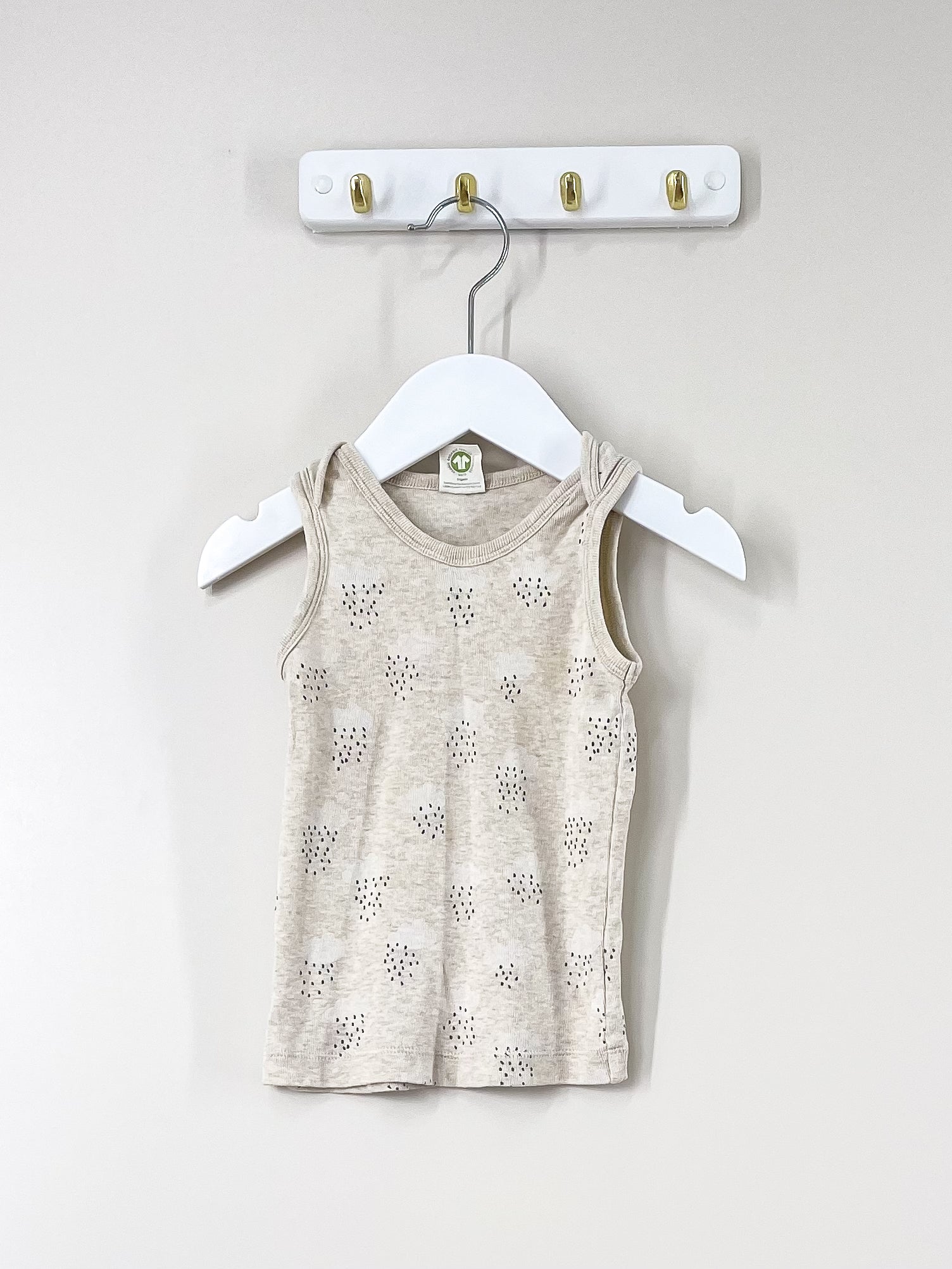 Nature Baby organic singlet top - rain clouds (6-12m)