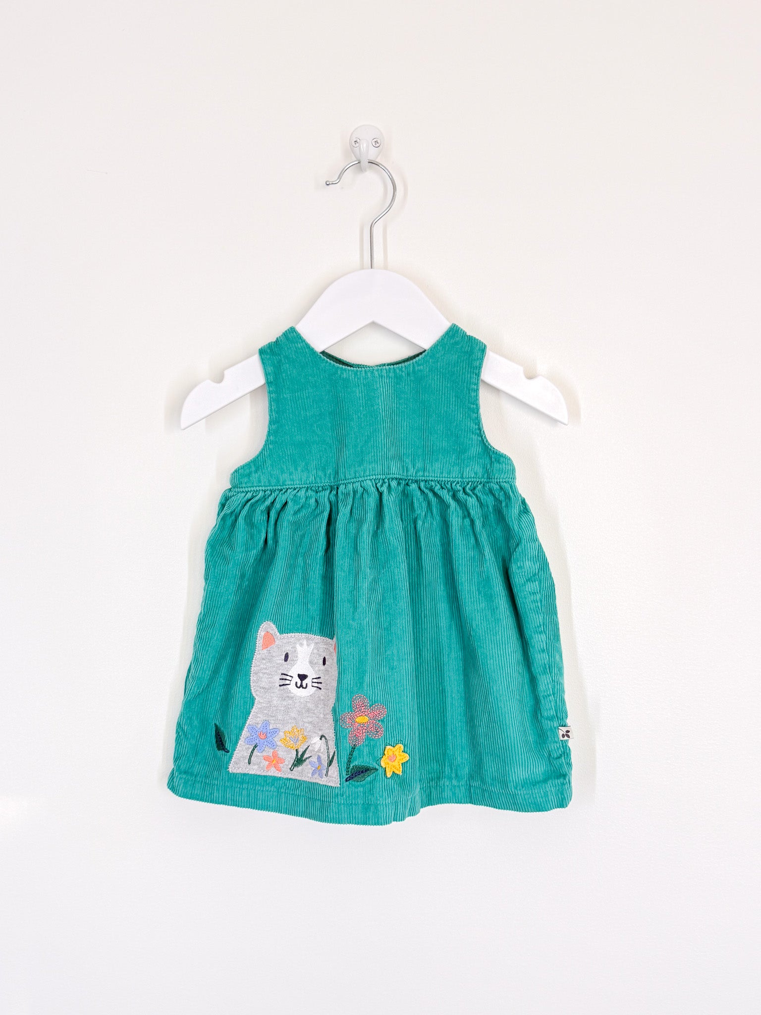 Frugi organic pincord pinafore (3-6m)