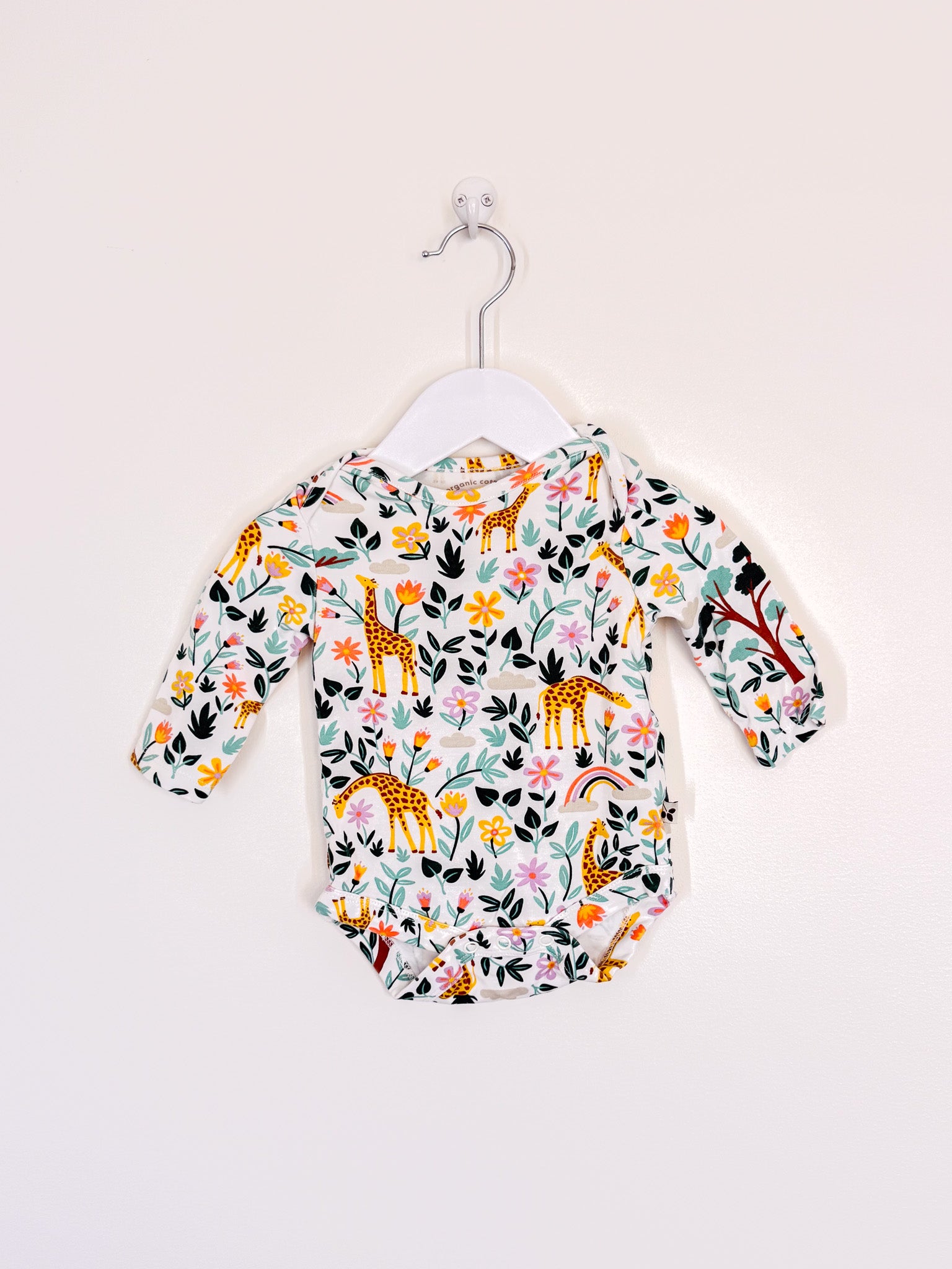 Frugi organic giraffe bodysuit (3-6m)