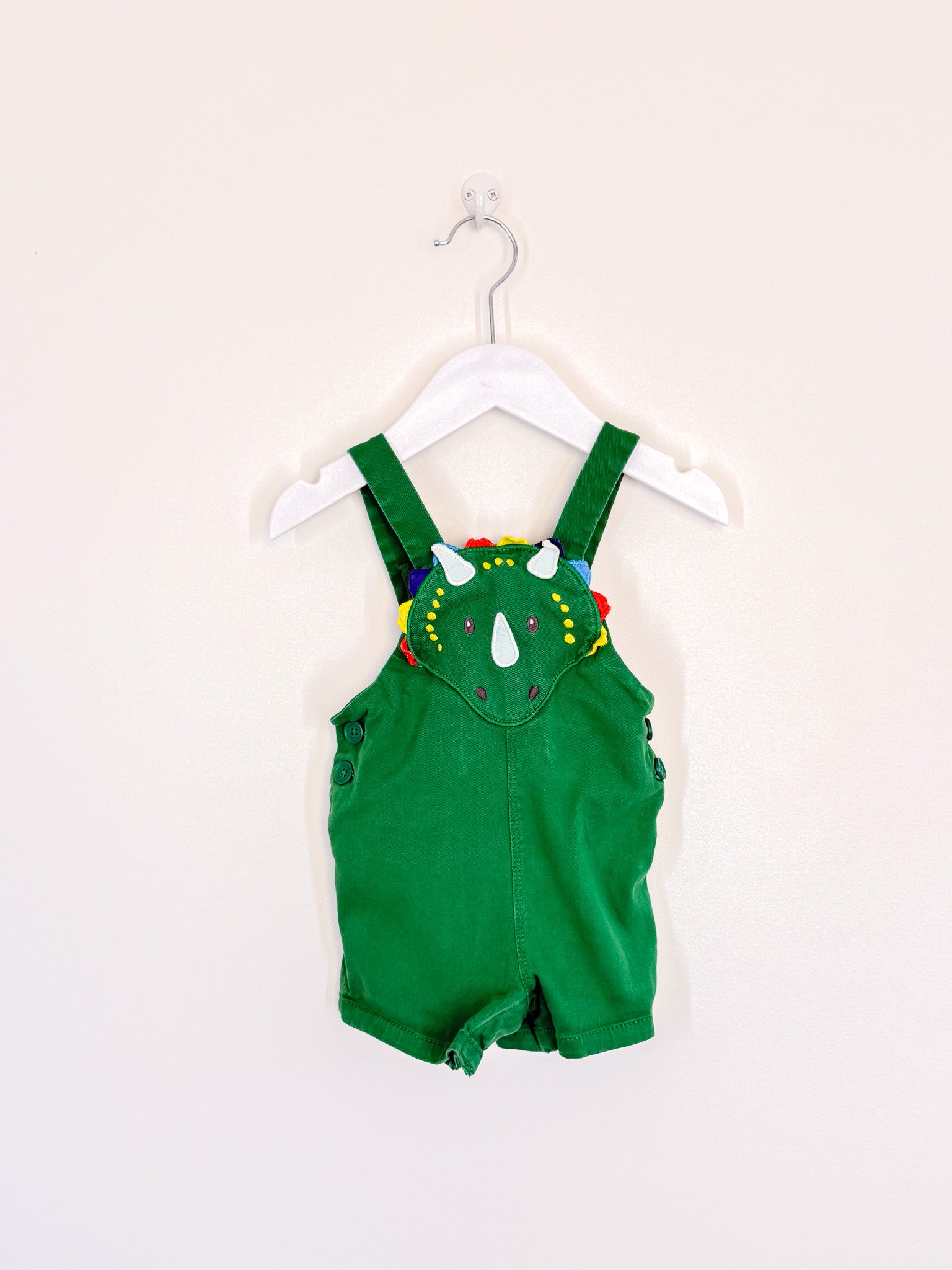 Baby Boden dino overalls (3-6m)