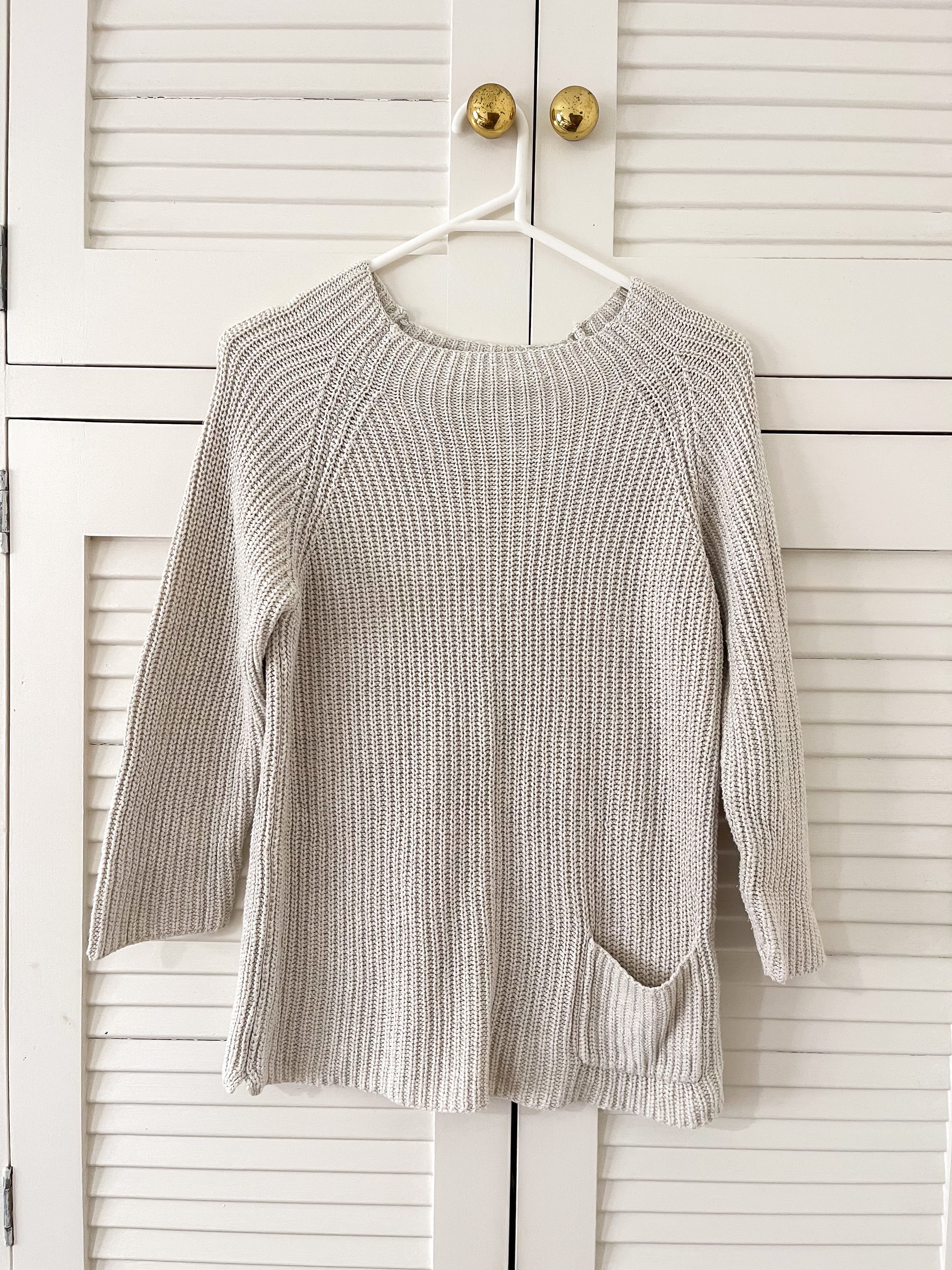 Jamie Kay OG longline riley knit - oatmeal marle (7y)