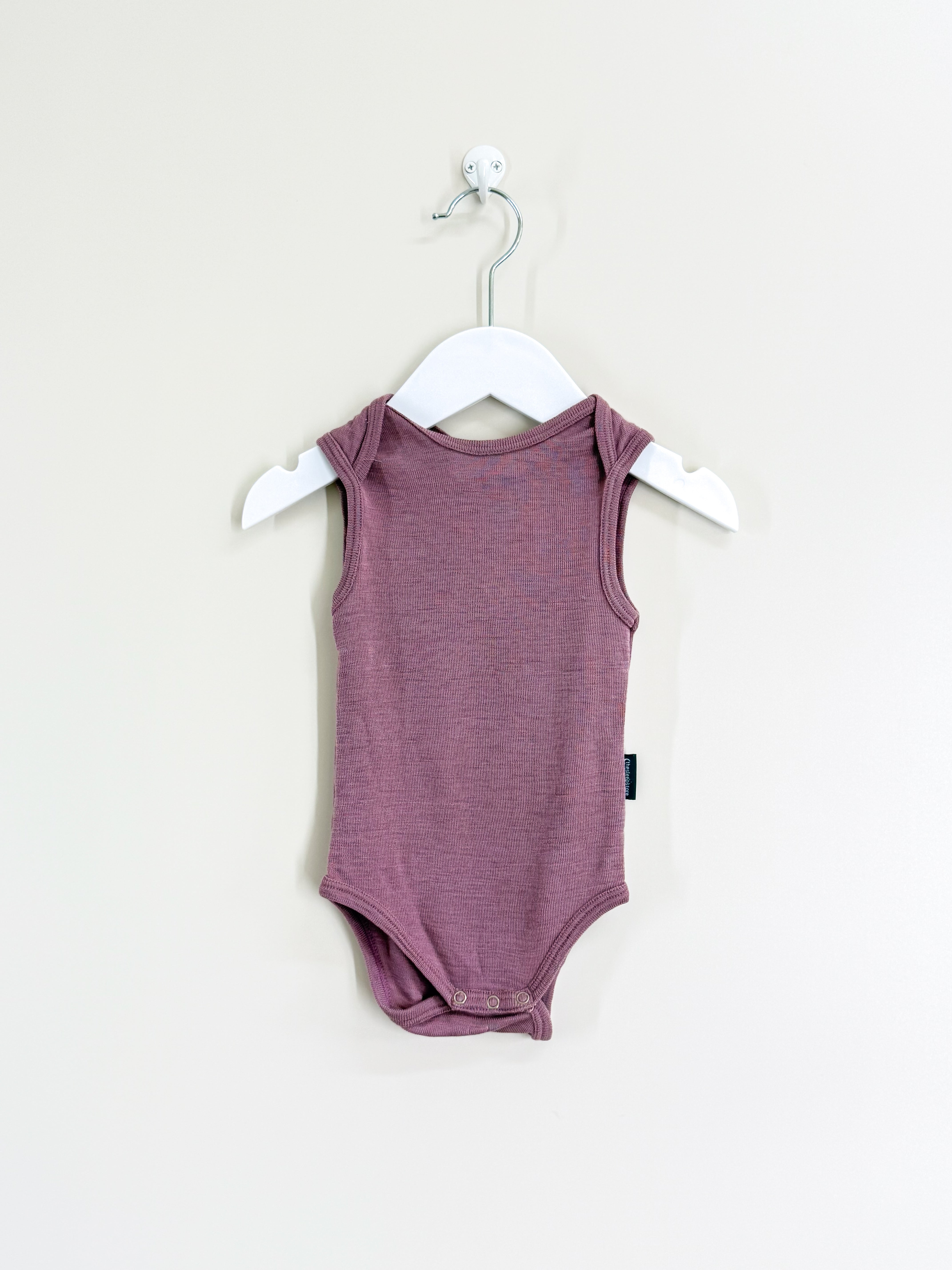 The Sleep Store merino singletsuit - purple (3-6m)