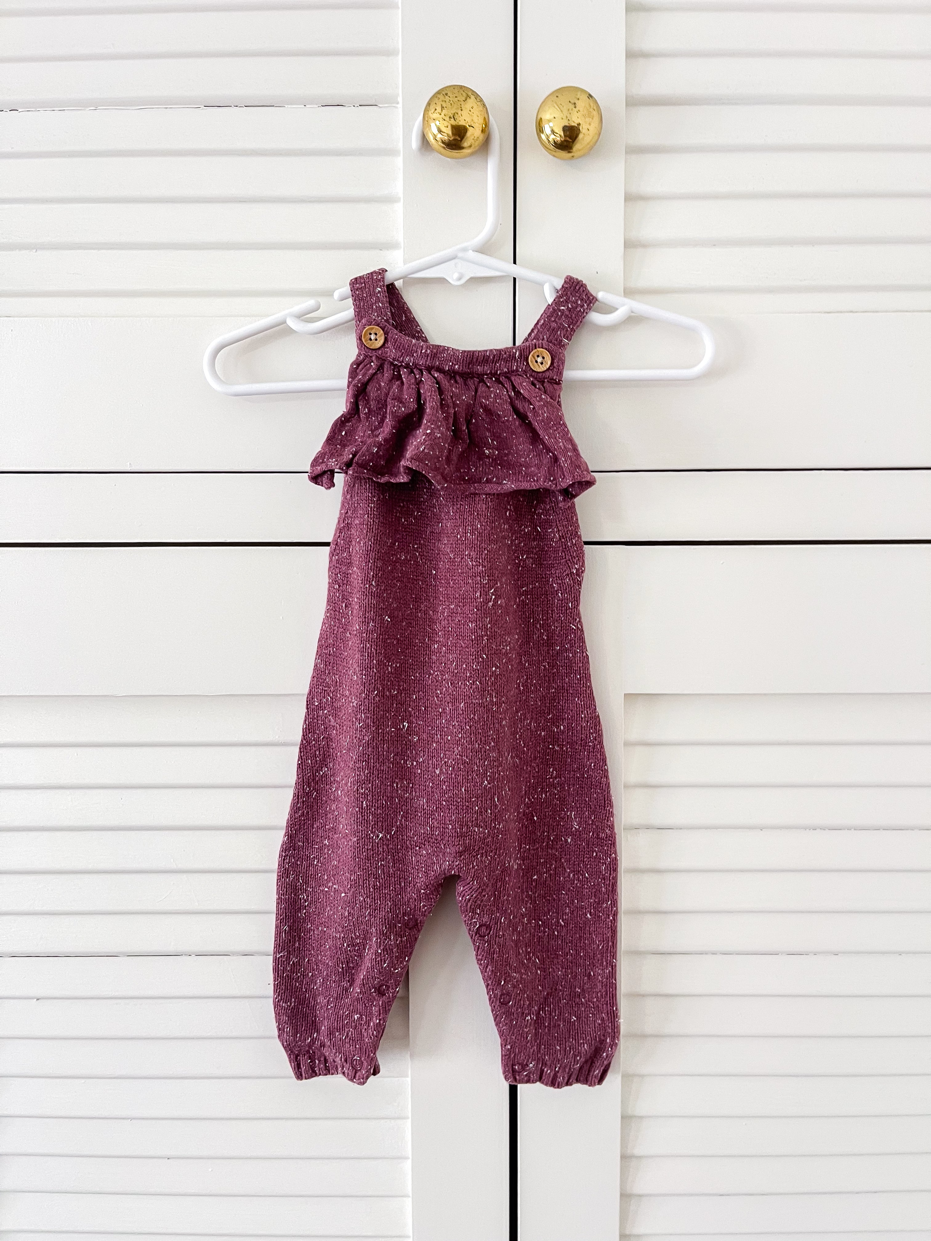 Wilson & Frenchy knit overalls (3-6m)