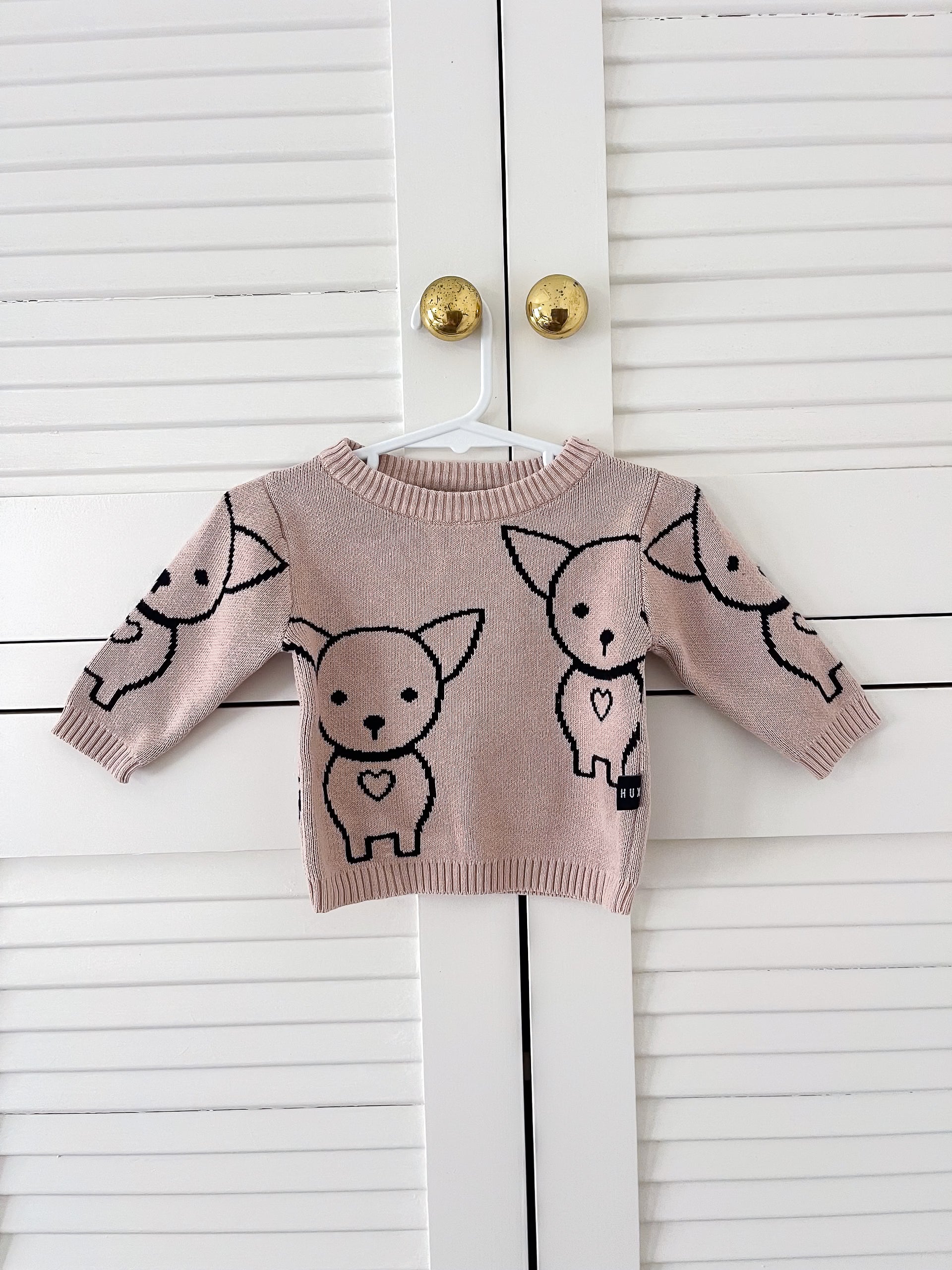 Hux organic chihuahua knit jumper (3-6m)
