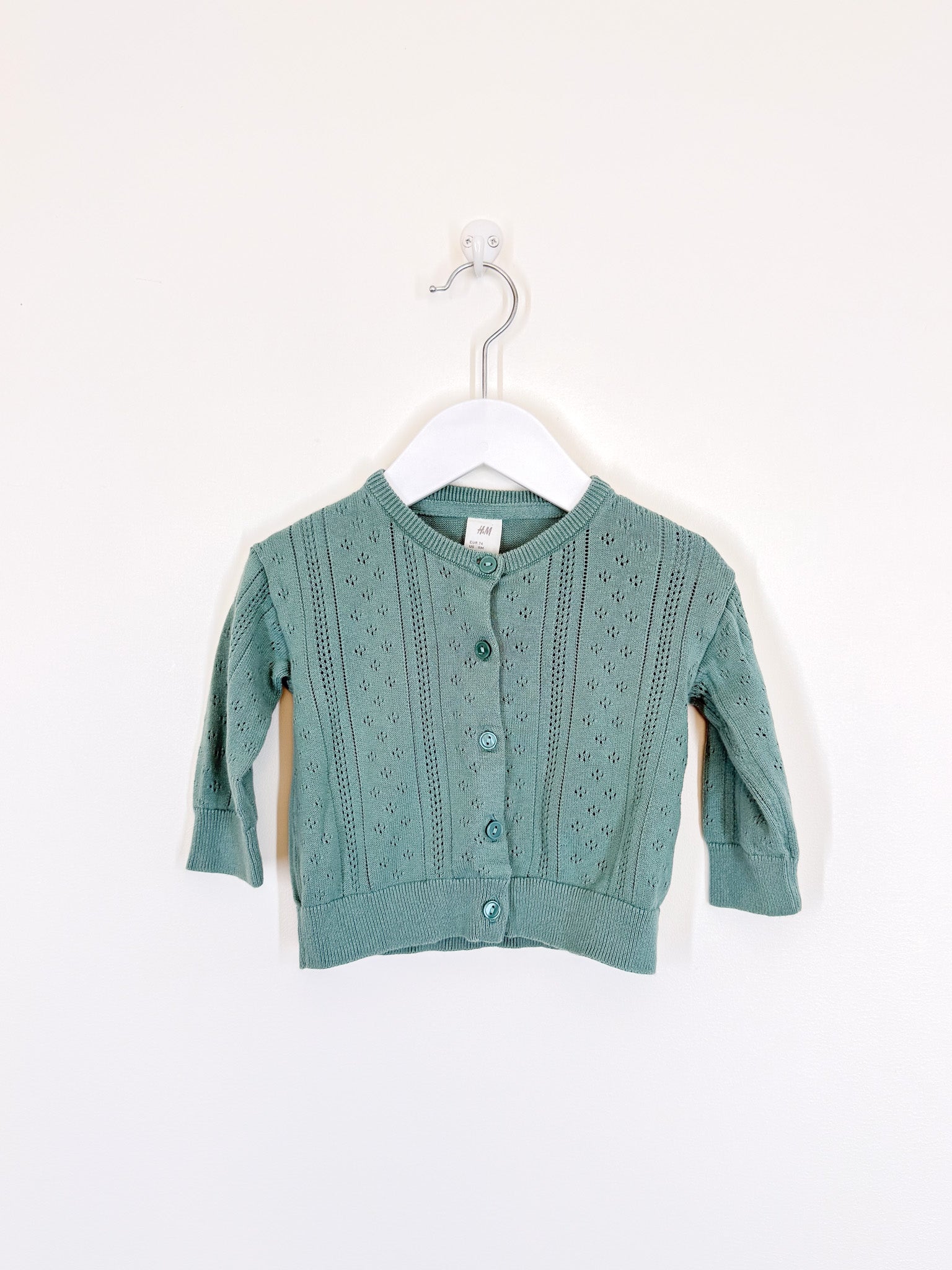 H&M pointelle knit cardigan (6-9m)