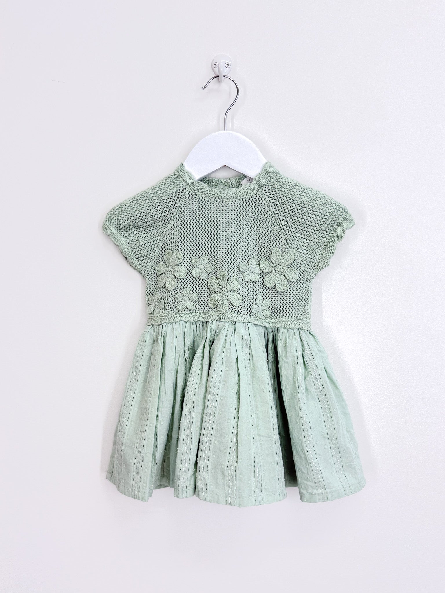 Next crochet mint dress (6-9m)