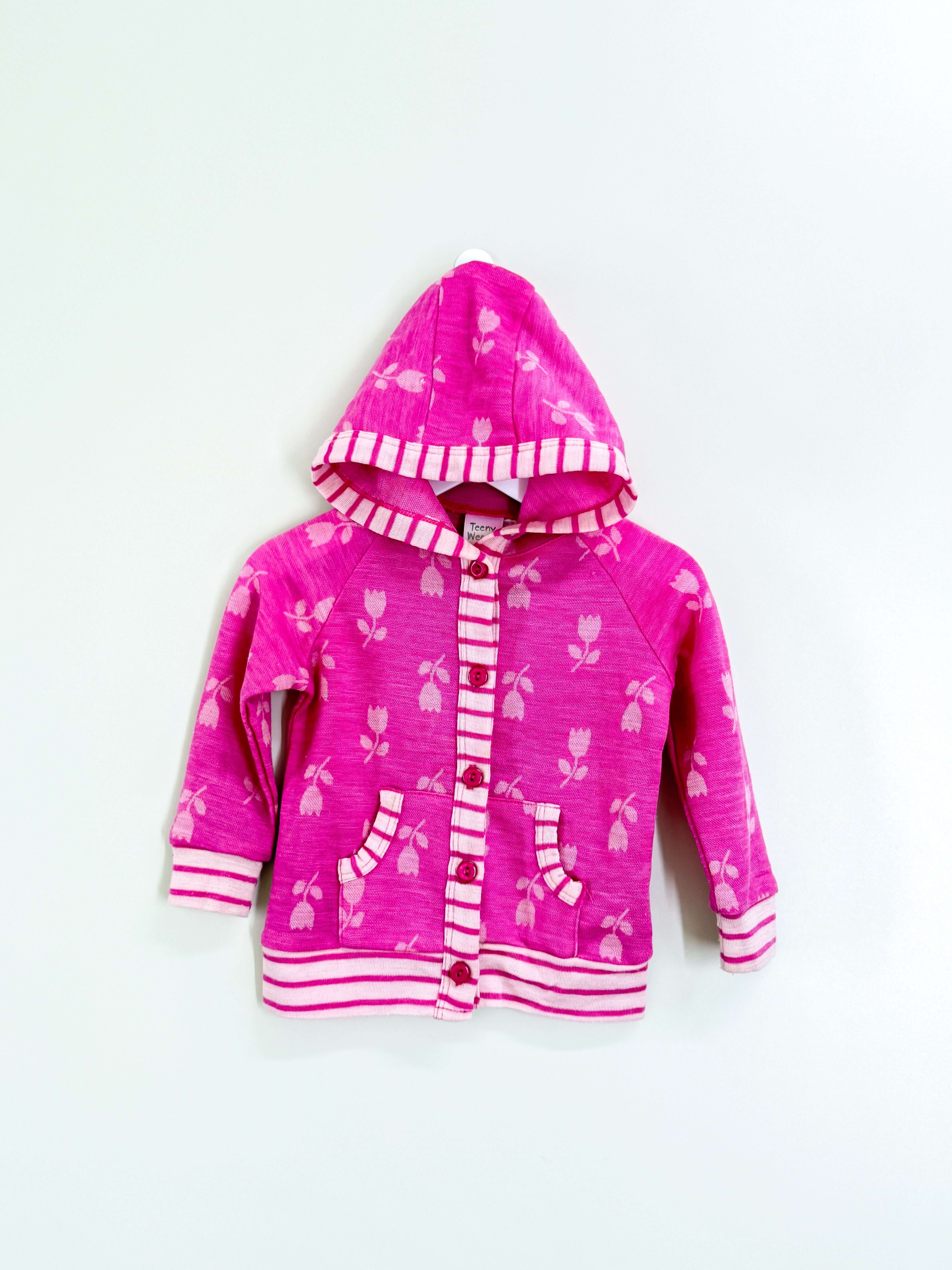 Teeny Weeny merino hooded cardigan (6-9m)