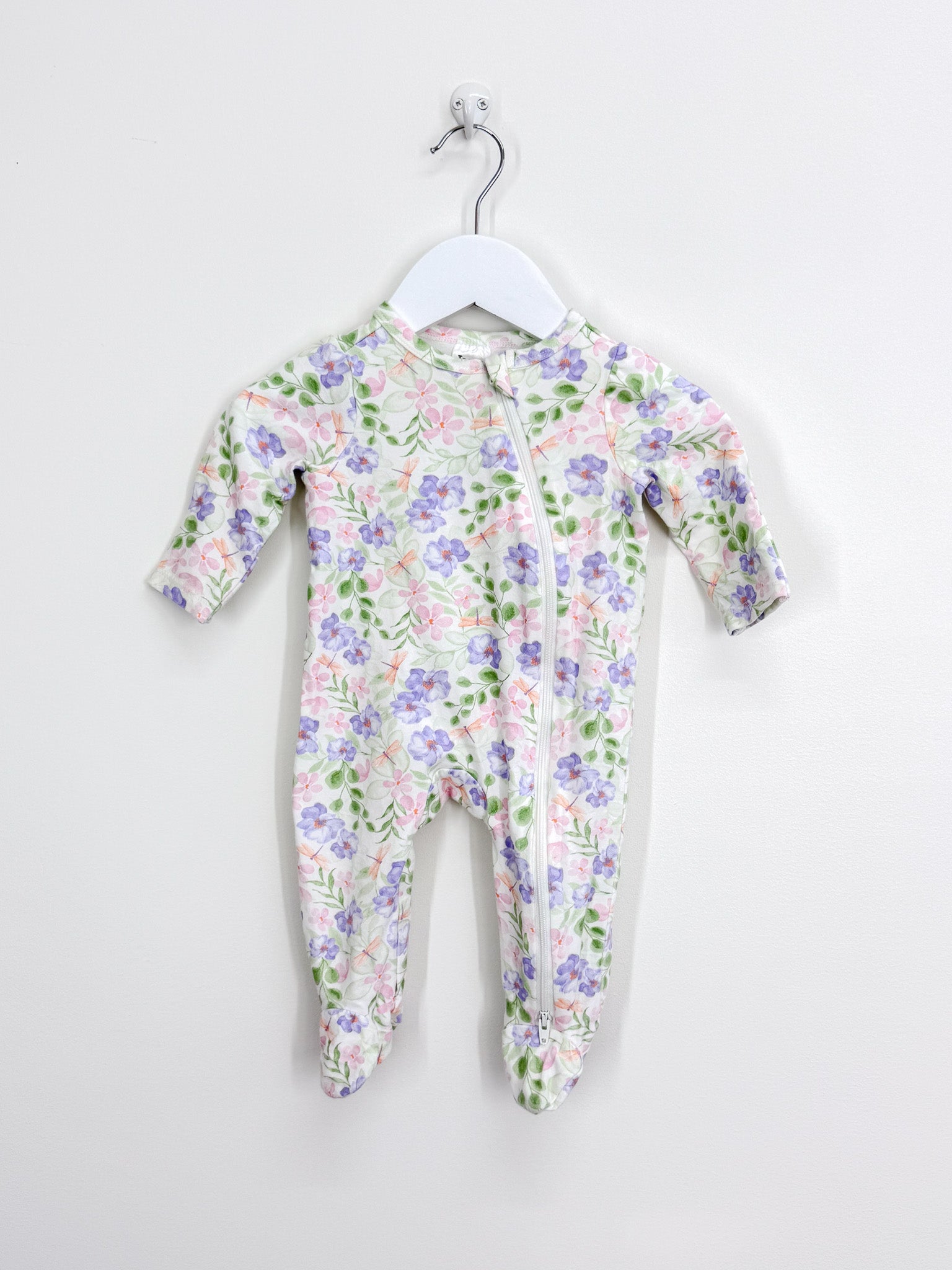 Teeny Weeny floral zipsuit (0-3m)