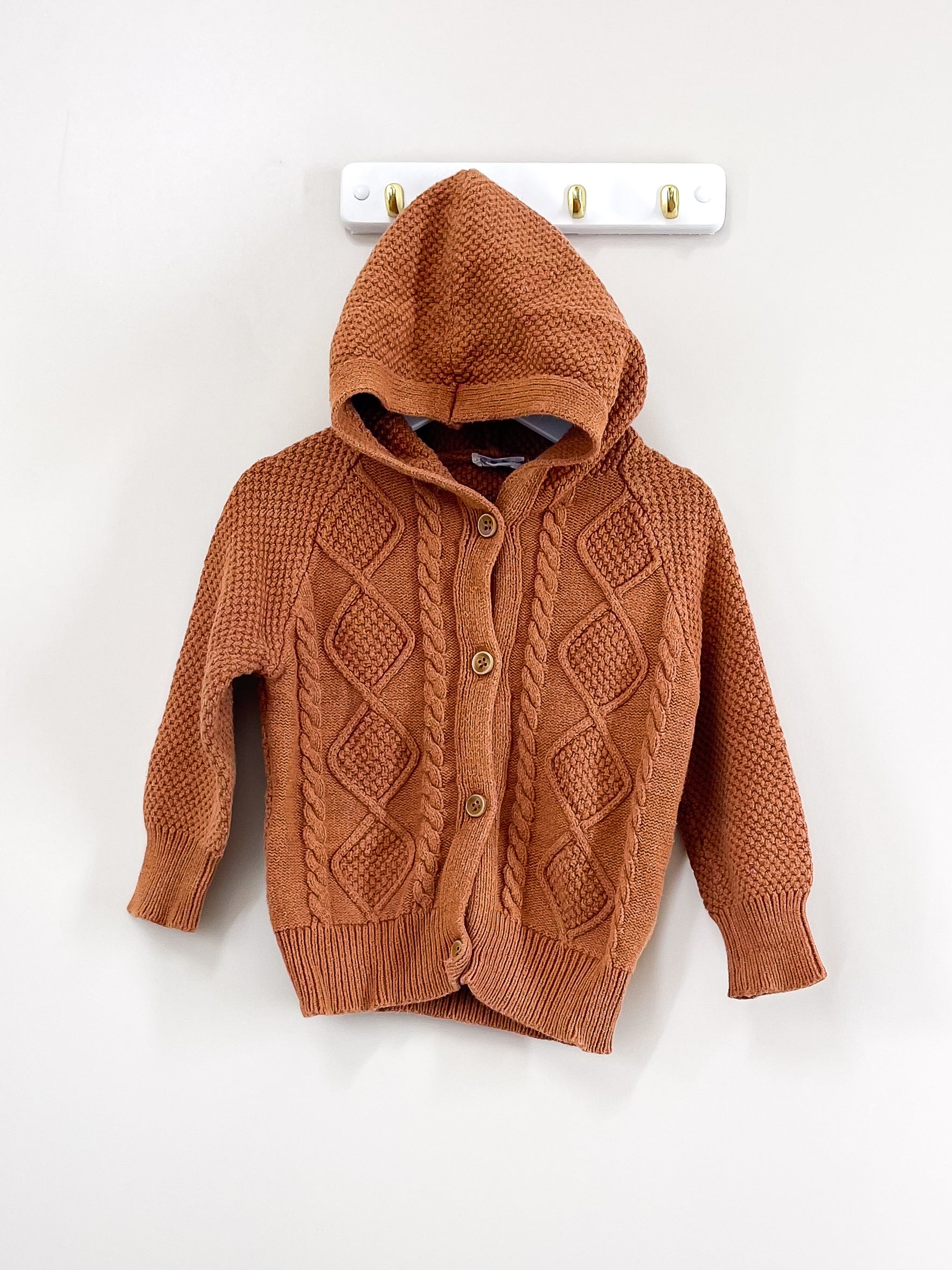 Jamie Kay charli knit hooded cardigan - cooper marle (3y)
