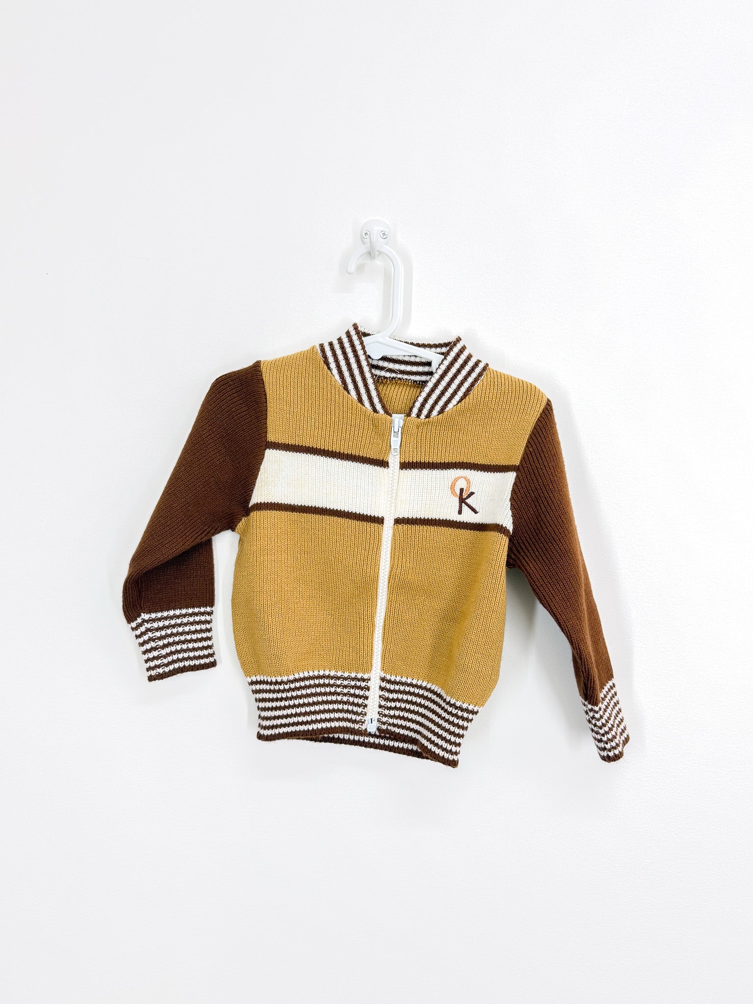 Knit zip jacket (1y) - DEAD STOCK