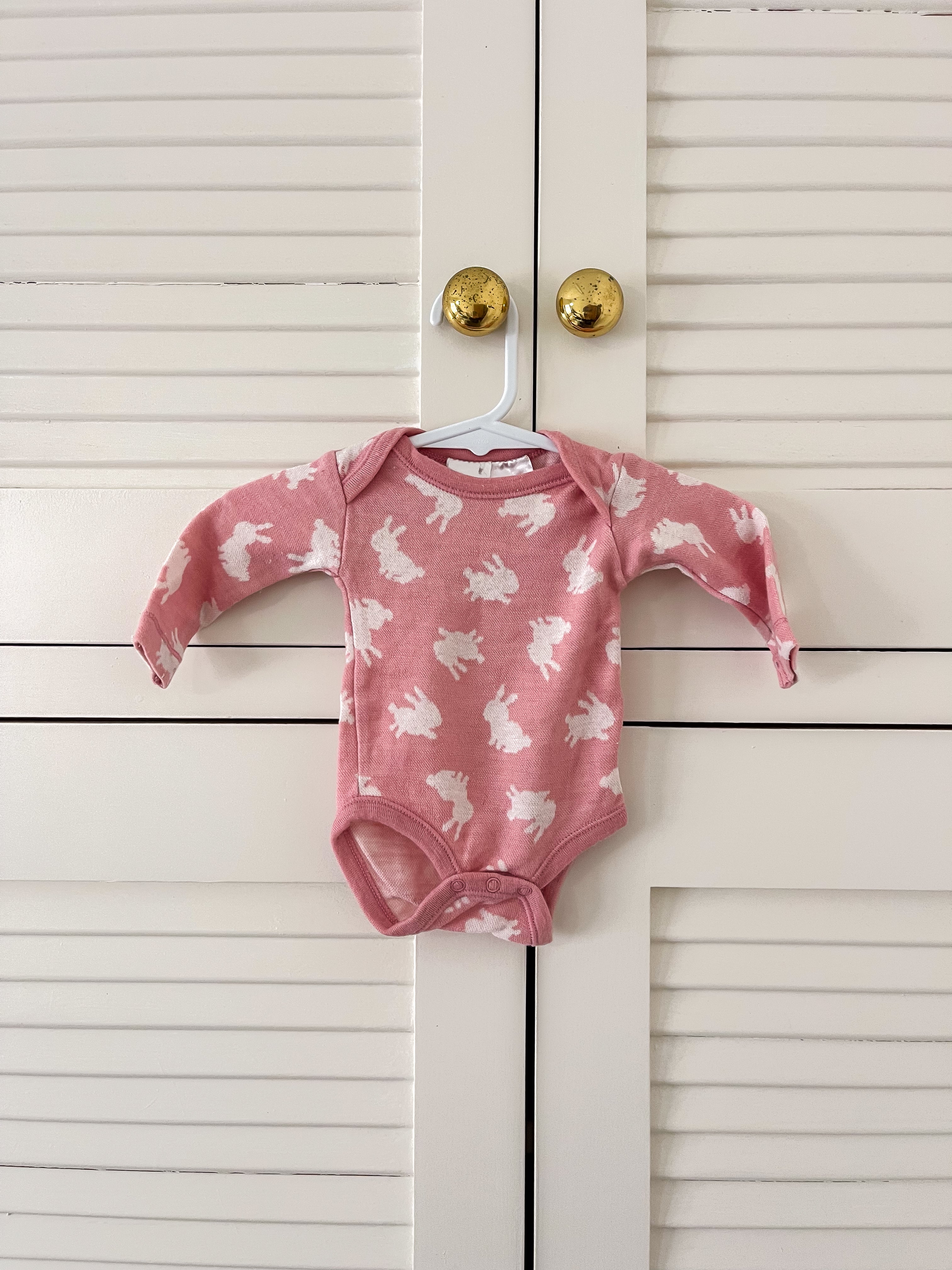 Ricochet merino cotton bodysuit - bunnies (prem)