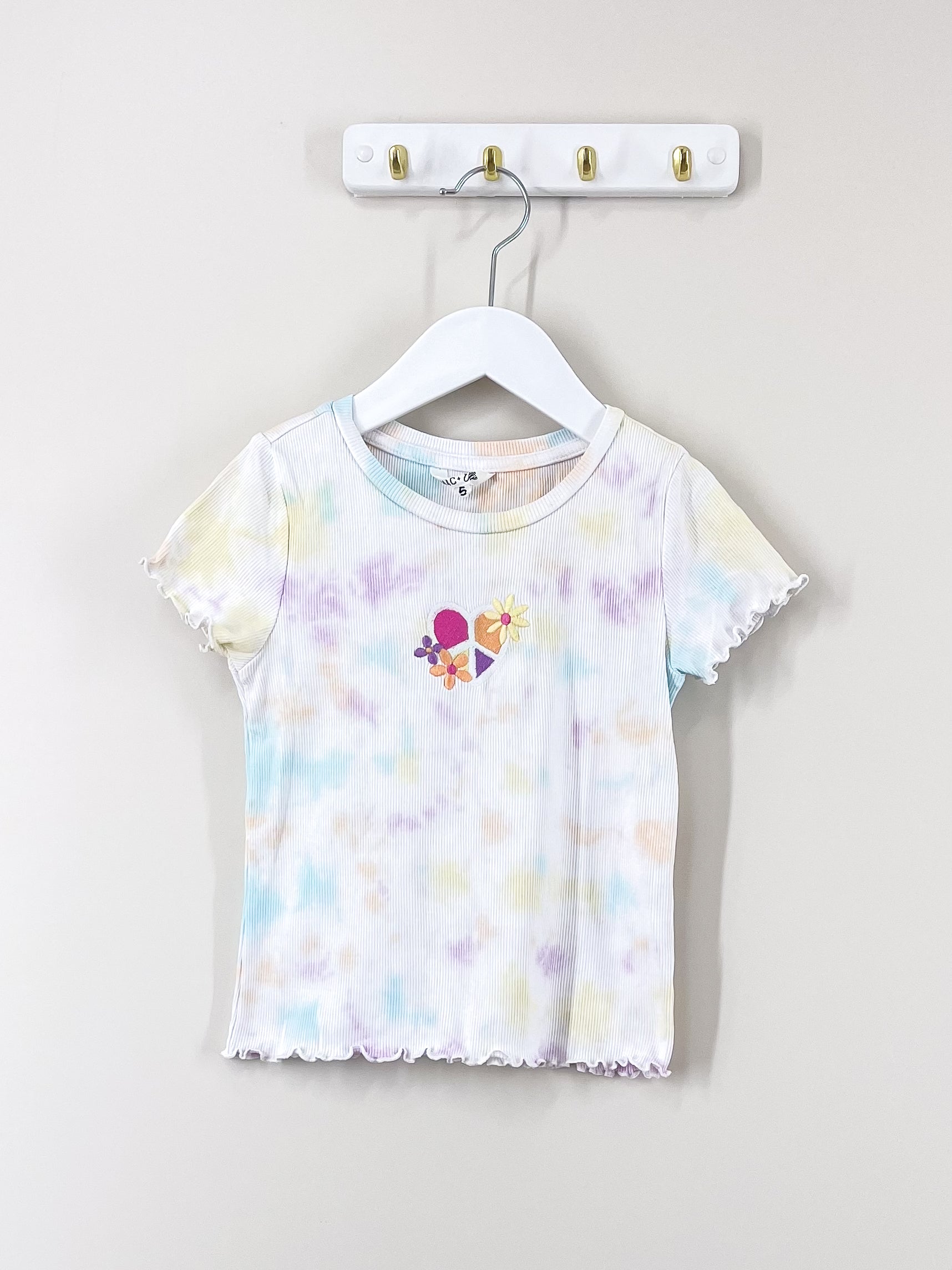 Mac & Ellie rib tie dye tee (5y)