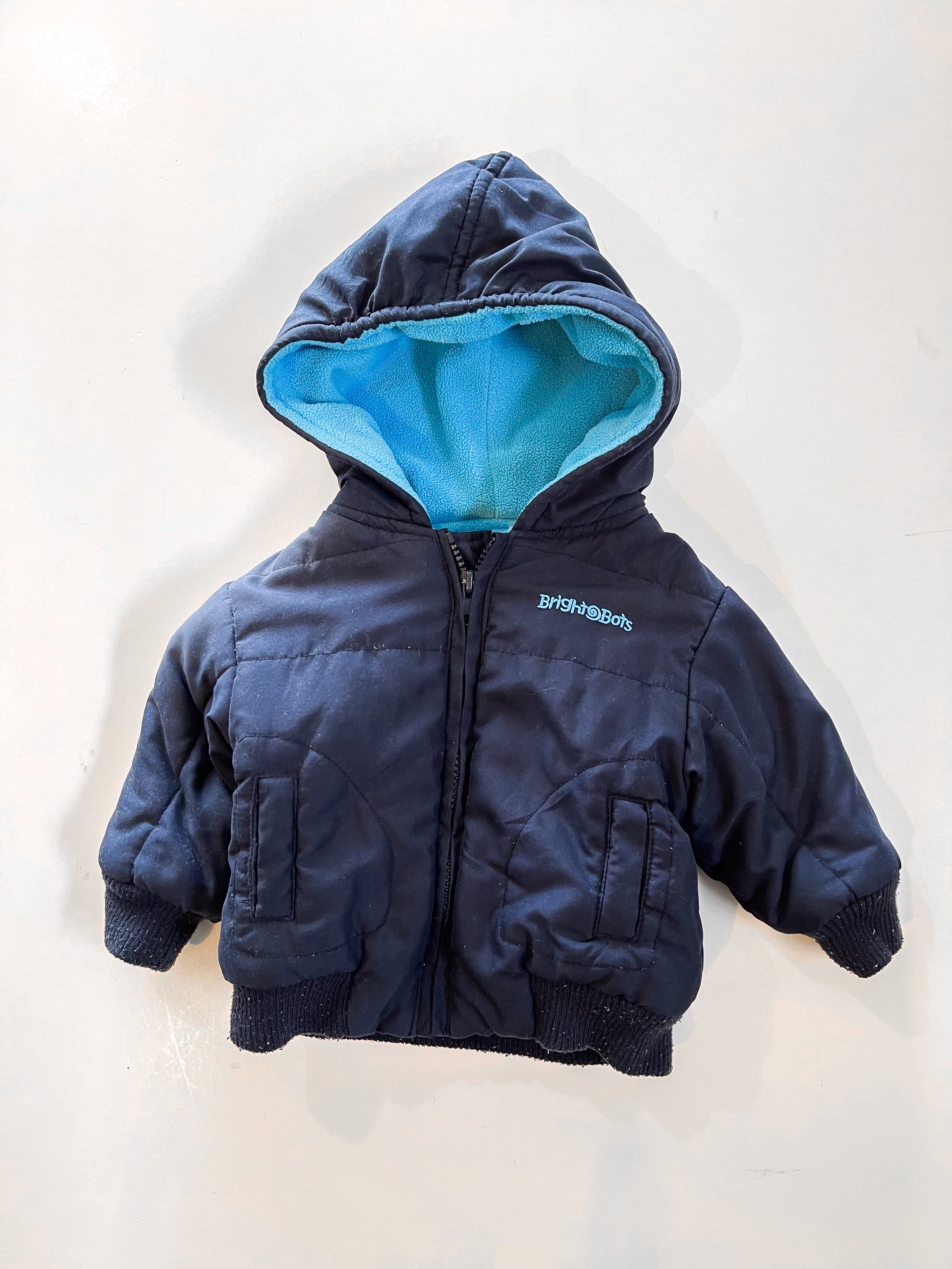 Bright Bots hooded fleece lined jacket (3-6m)