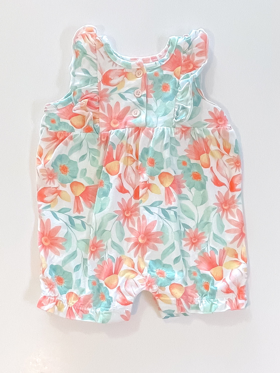 Teeny Weeny tropical romper (0-3m)