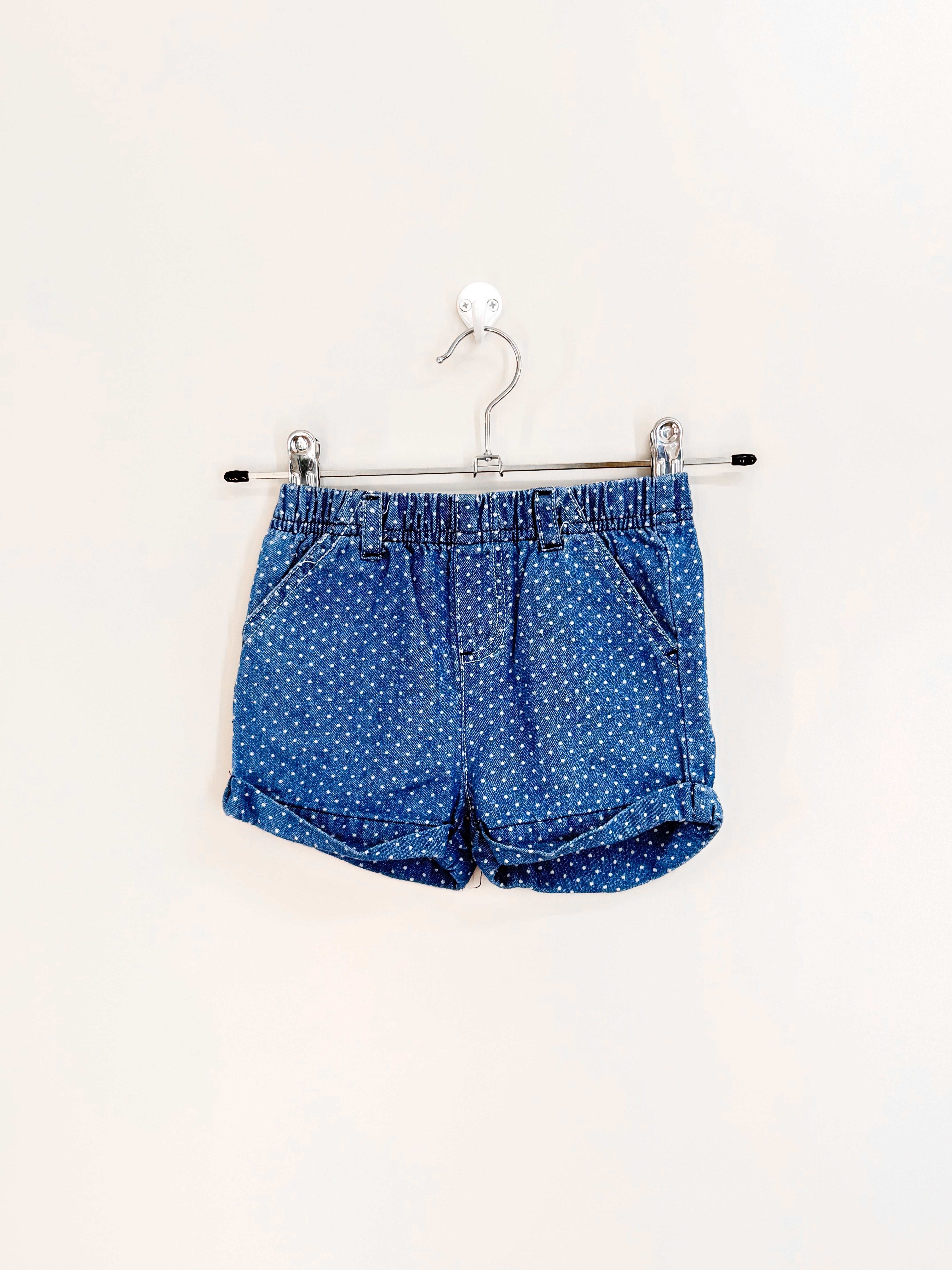 Teeny Weeny soft denim spot shorts (3-6m)