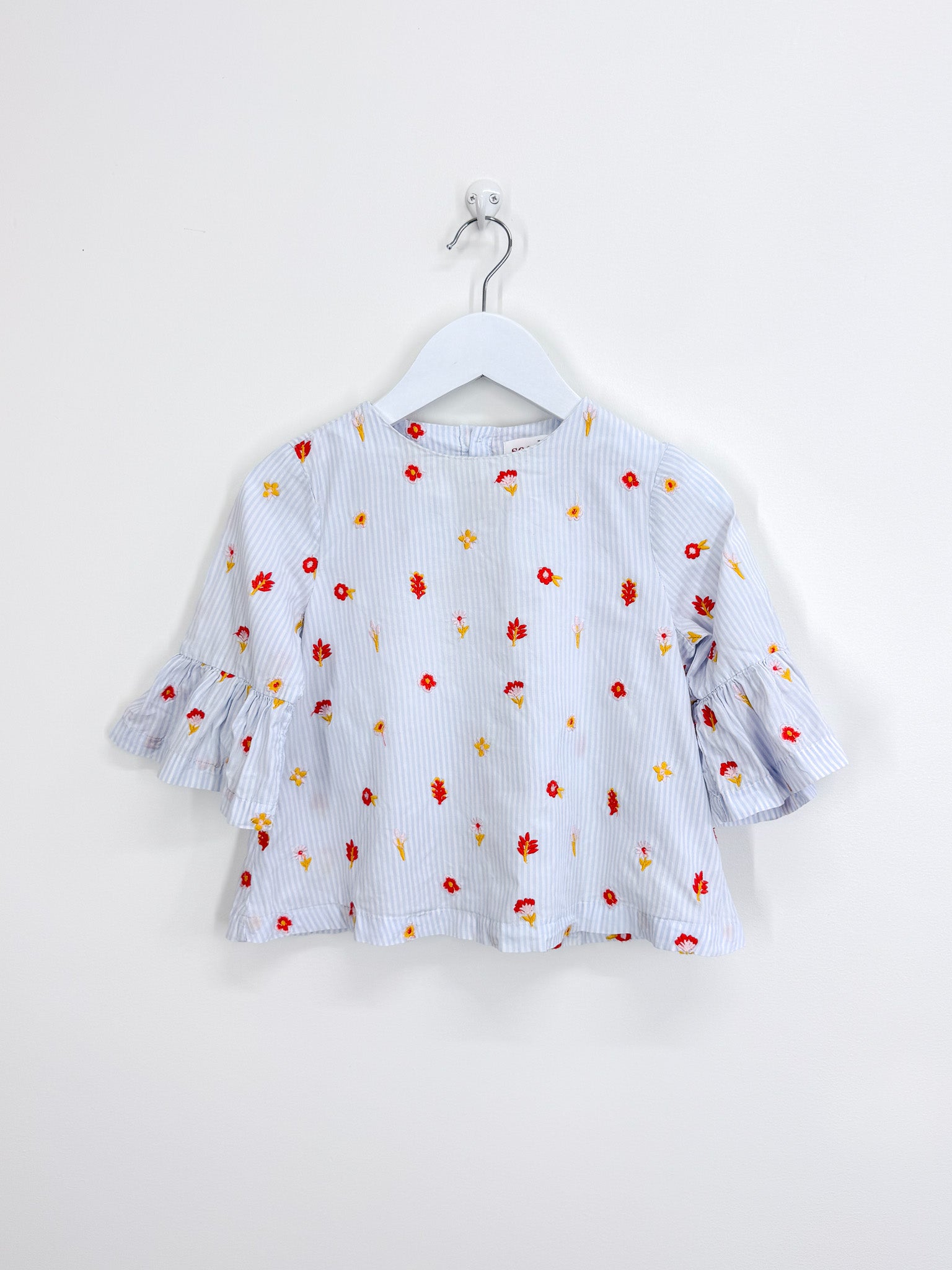 Seed striped embroidered blouse (4y)